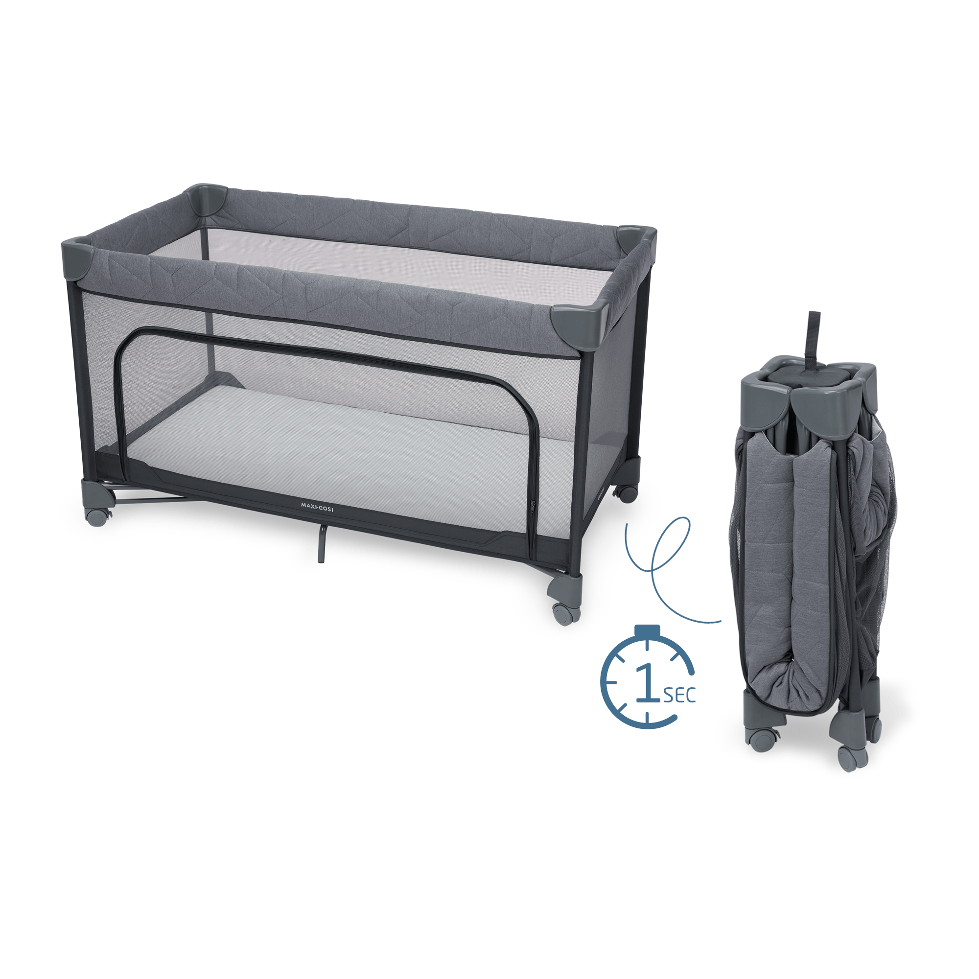Maxi-Cosi Merlin Travel Cot in Elegance Graphite Travel Cots