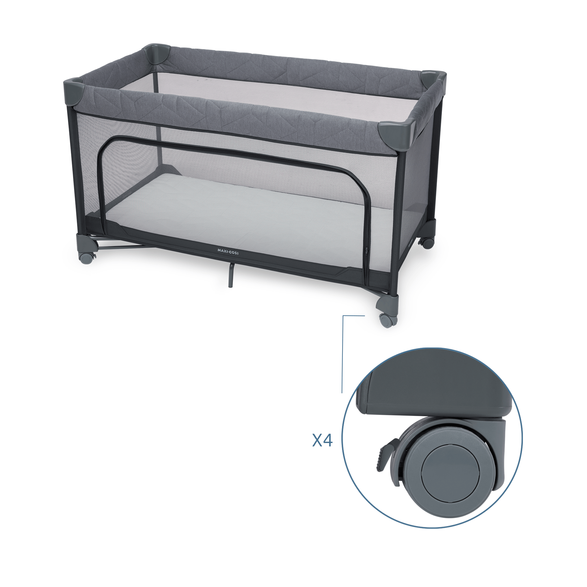 Maxi-Cosi Merlin Travel Cot in Elegance Graphite Travel Cots