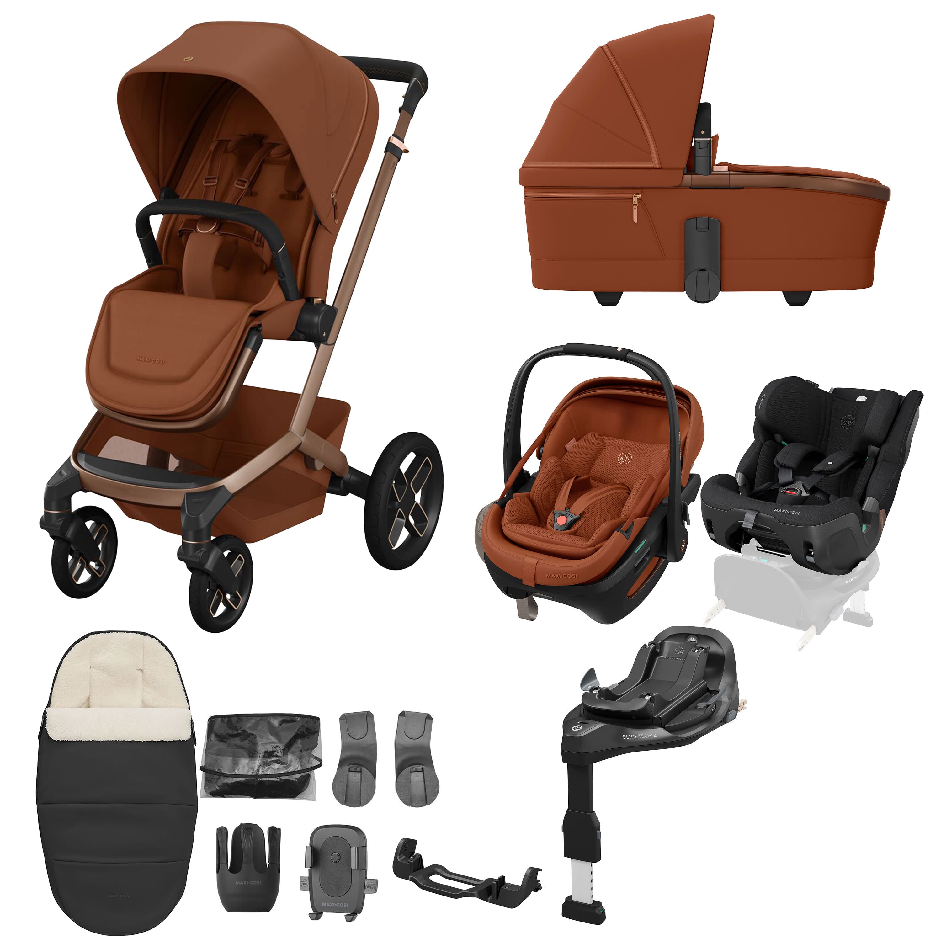 Maxi-Cosi Fame 10 Piece Ultimate Family XL Bundle in Copper Terra Travel Systems KF10000247 8720291004373