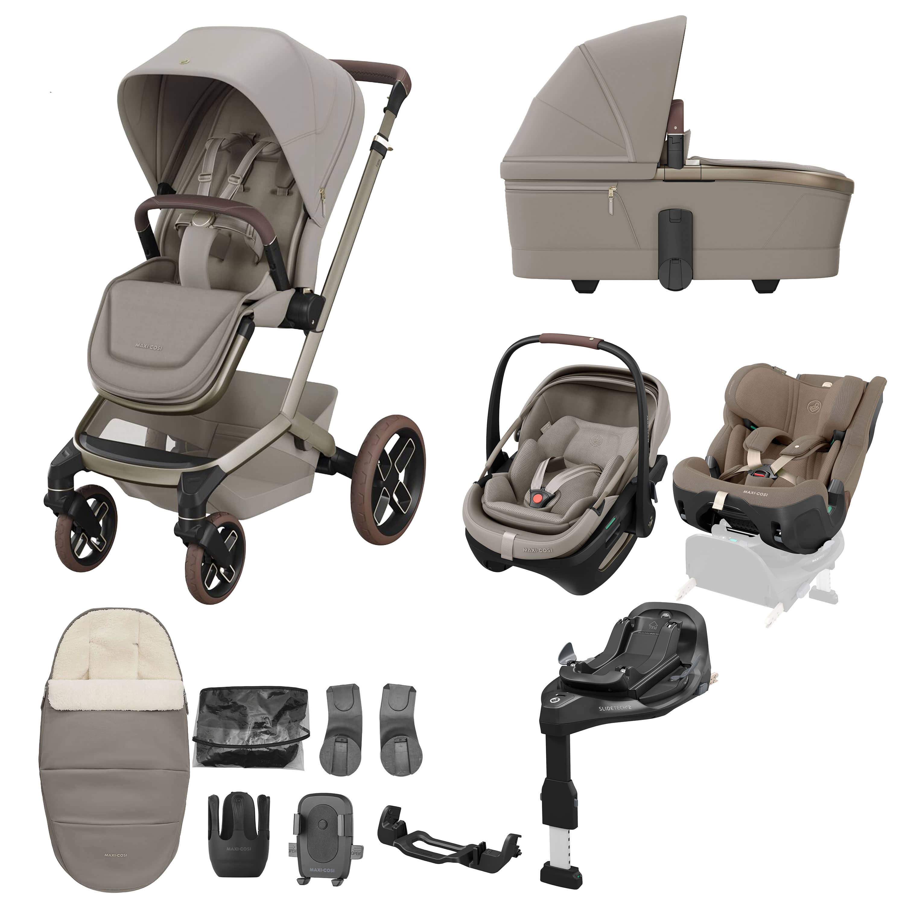 Maxi-Cosi Fame 10 Piece Ultimate Family XL Bundle in Sapphire Sand Travel Systems KF10000246 8720291004366
