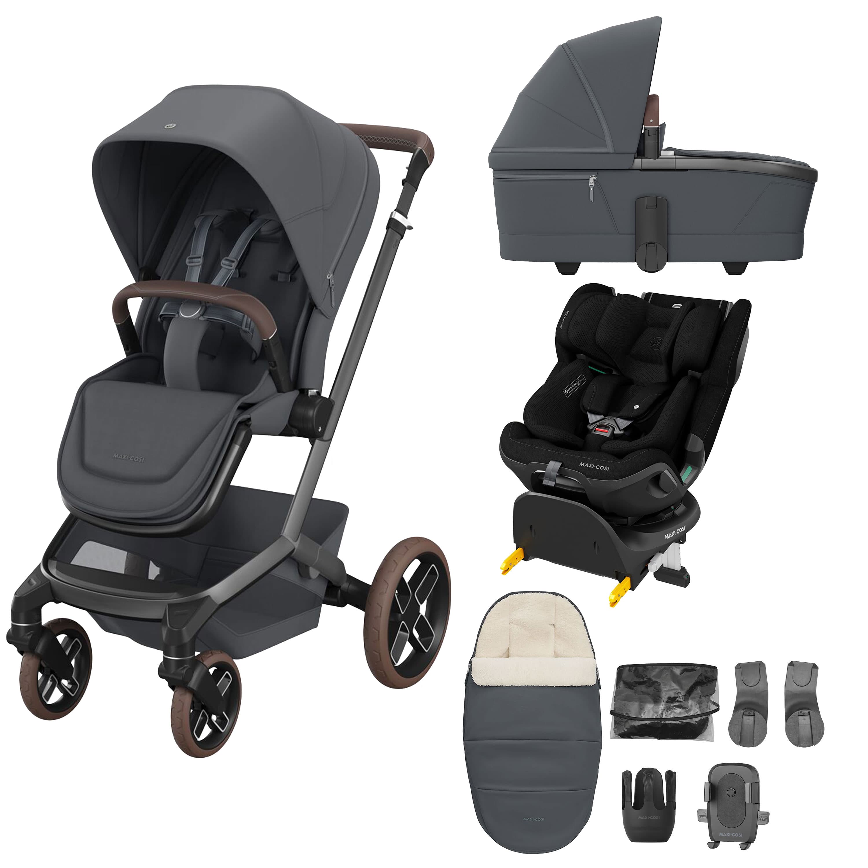 Maxi-Cosi Fame 8 Piece Emerald 360 Pro Bundle in Moon Graphite Travel Systems KF10000231 8720291004182