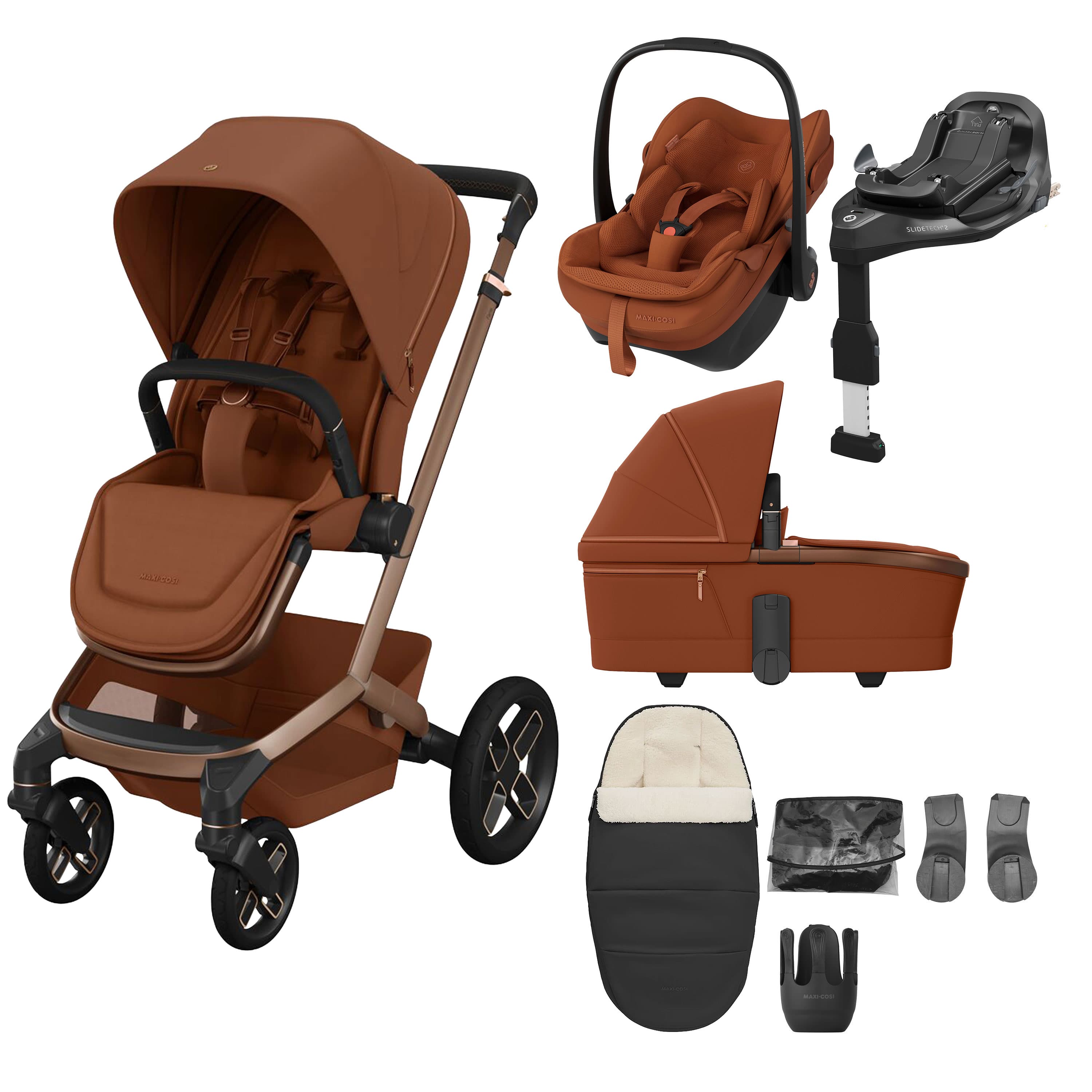 Maxi-Cosi Fame 8 Piece Premium Bundle in Copper Terra Travel Systems KF10000236 8720291004274