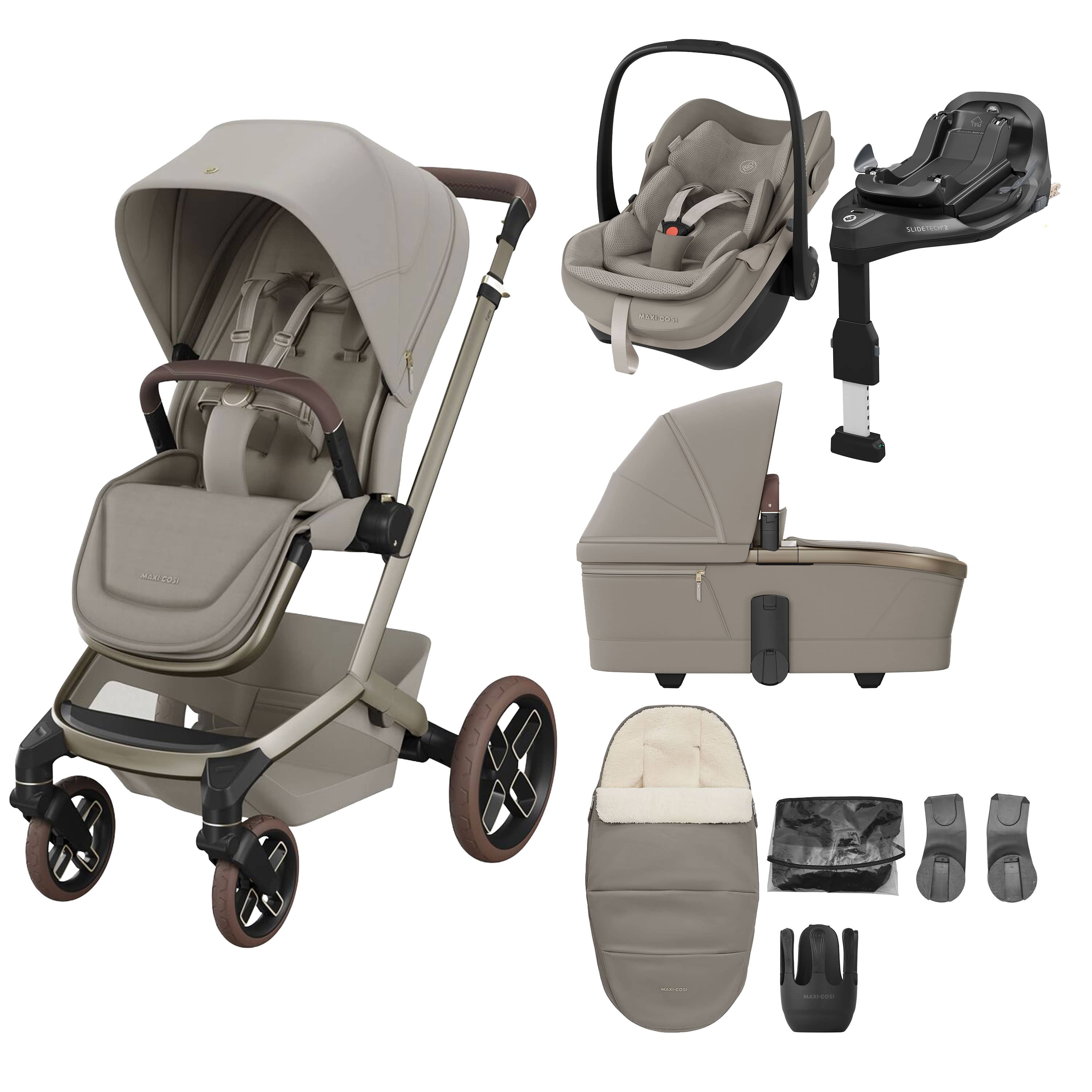 Maxi-Cosi Fame 8 Piece Premium Bundle in Sapphire Sand Travel Systems KF10000161 8712930187899