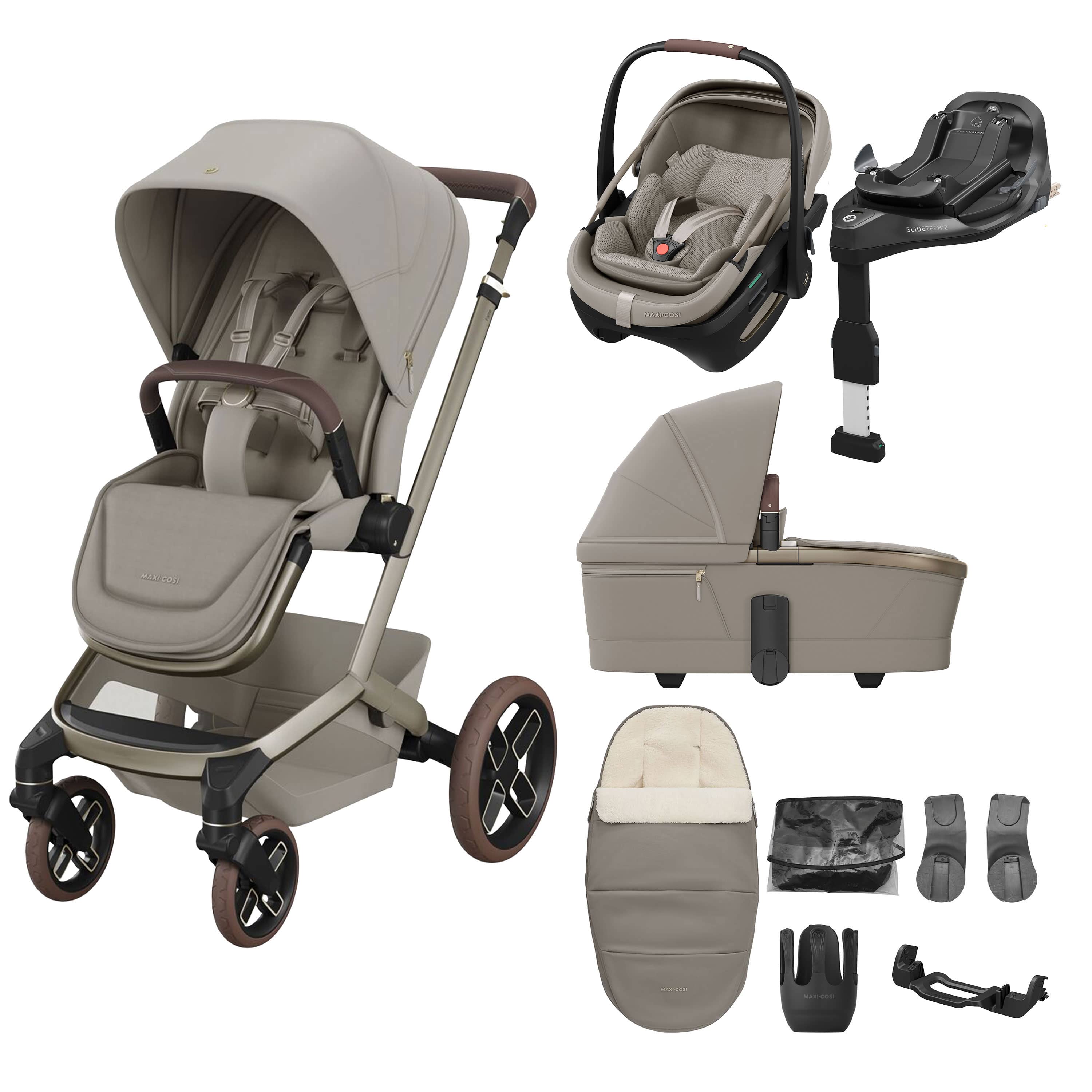 Maxi-Cosi Fame 8 Piece Ultimate Bundle in Sapphire Sand Travel Systems KF10000164 8712930187929