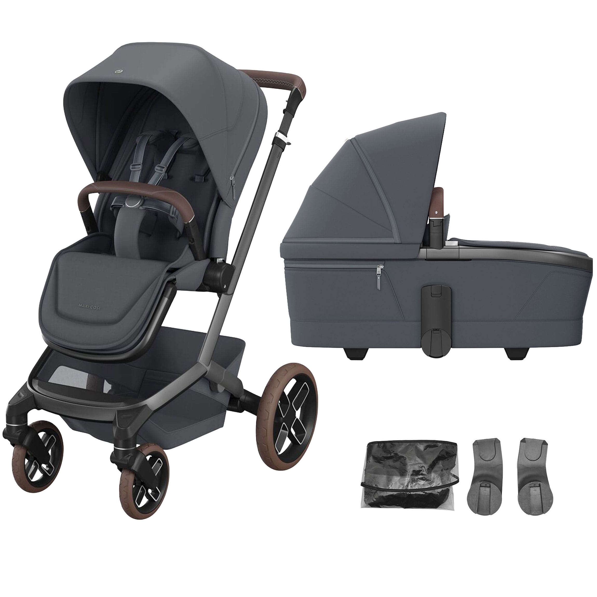 Maxi-Cosi Fame + Carrycot in Moon Graphite Travel Systems KF10000226 8720291004137