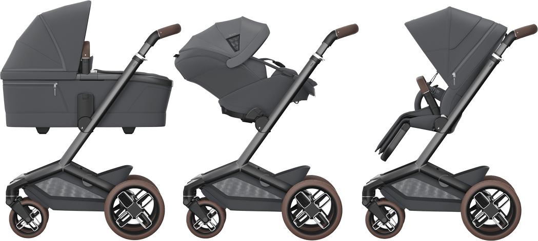 Maxi-Cosi Fame + Carrycot in Moon Graphite Travel Systems KF10000226 8720291004137