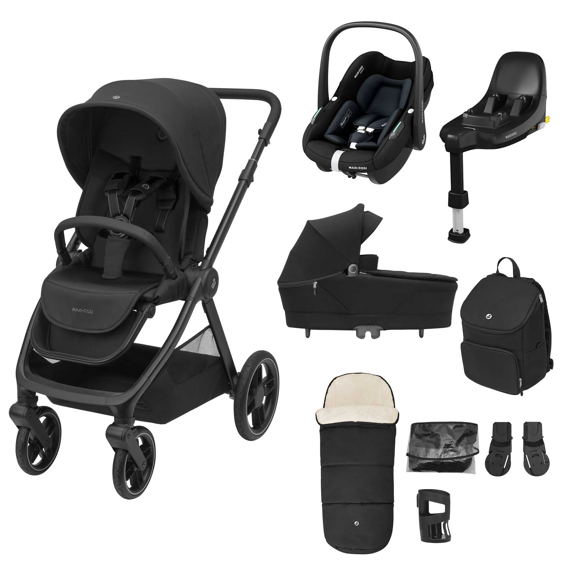 Maxi-Cosi Oxford+ 9 Piece Select S Bundle in Twillic Black Travel Systems KF10000124 3220660010387