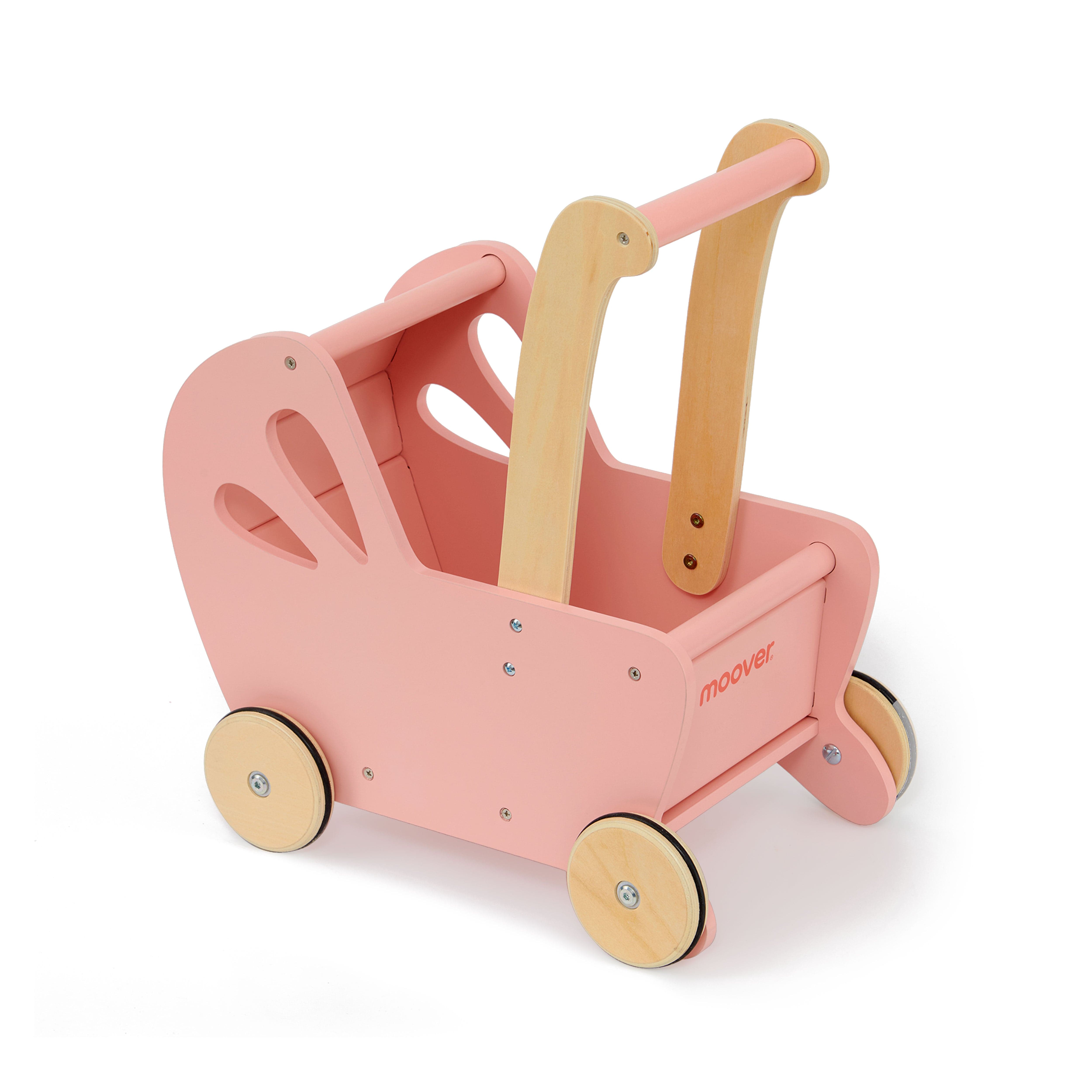 Moover Essential Dolls Pram in Pink Push Along Toys MVFLTPRAMPK 1673680131