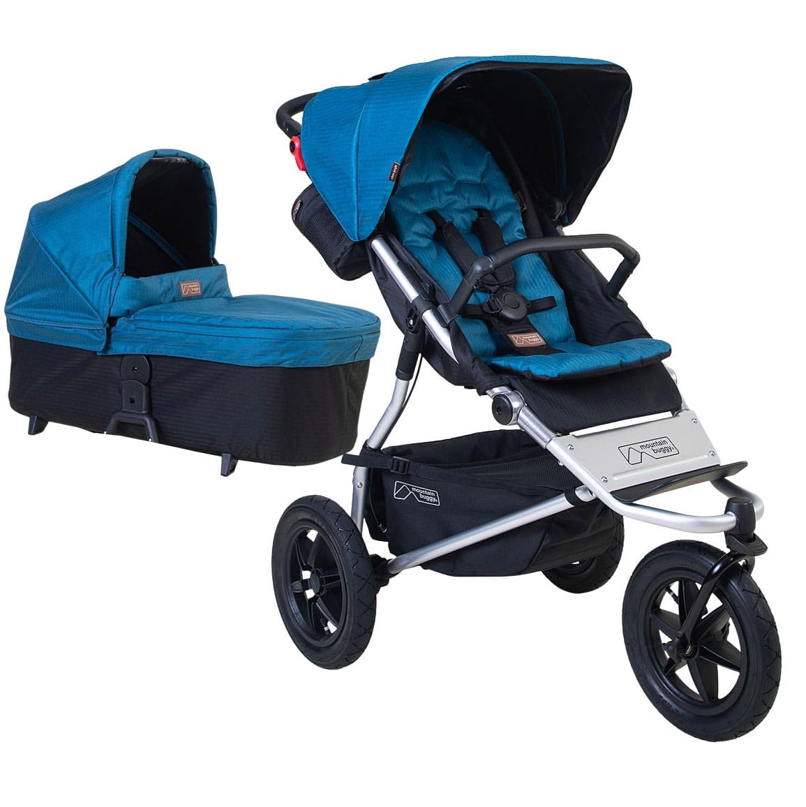 Mountain Buggy Urban Jungle V4 With Carrycot in Ocean 3 Wheelers 21601-OCE 9420015781861