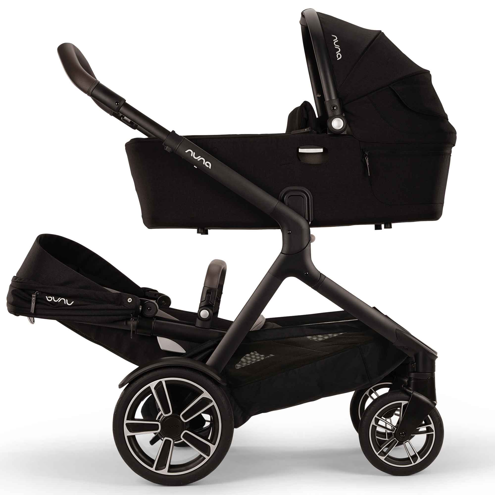nuna stroller twins Nuna DEMI Next Twin Bundle in Caviar