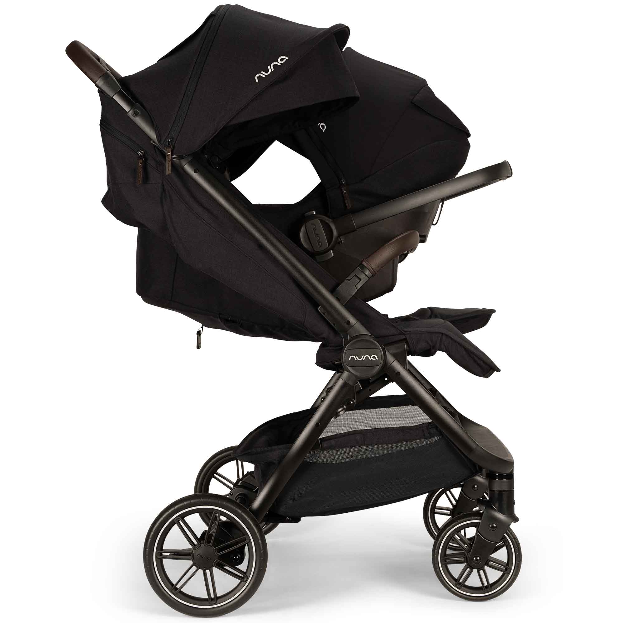 nuna trvl dubl キャビア Nuna TRVL Dubl Stroller in Caviar