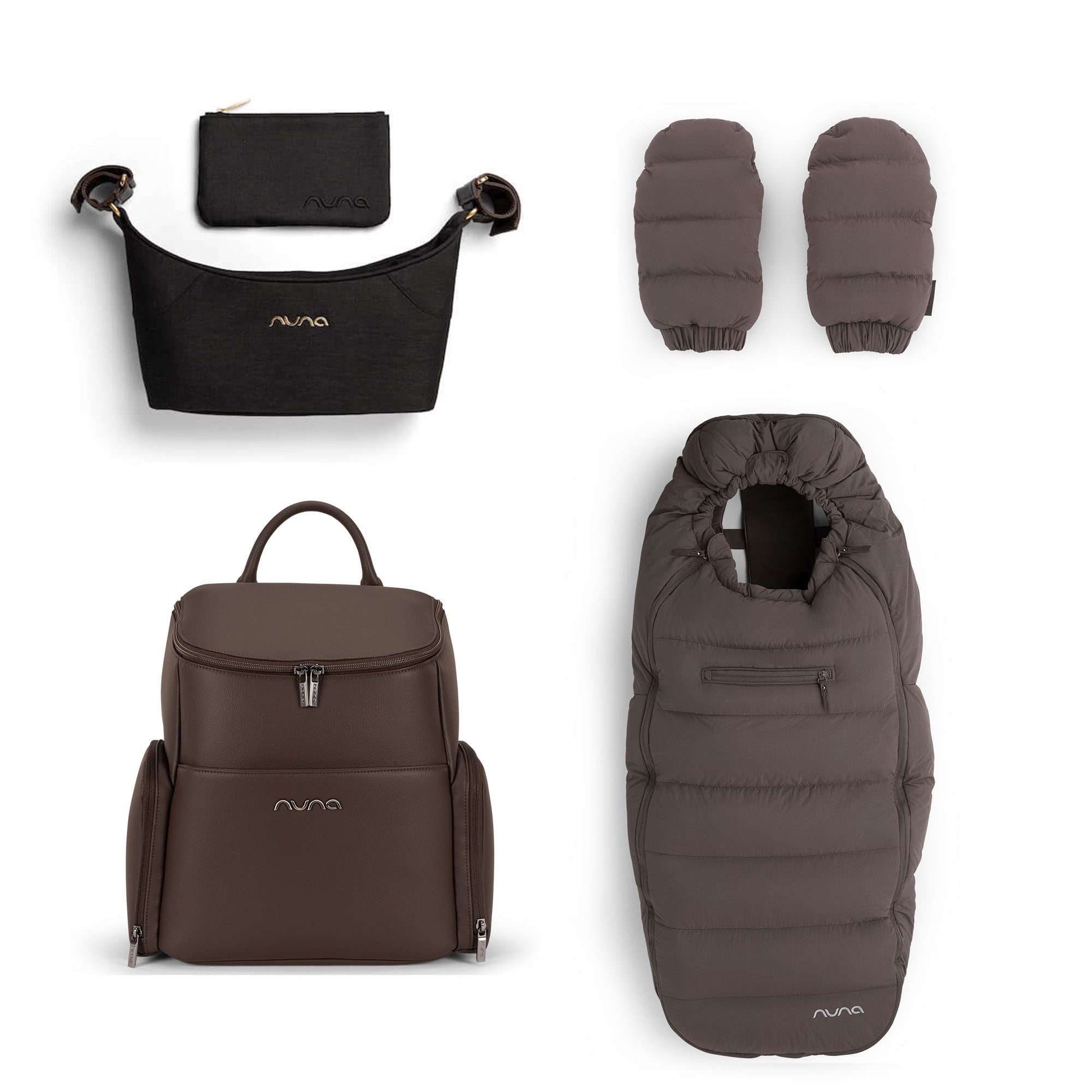 Nuna Stroller Accessory Bundle in Chestnut