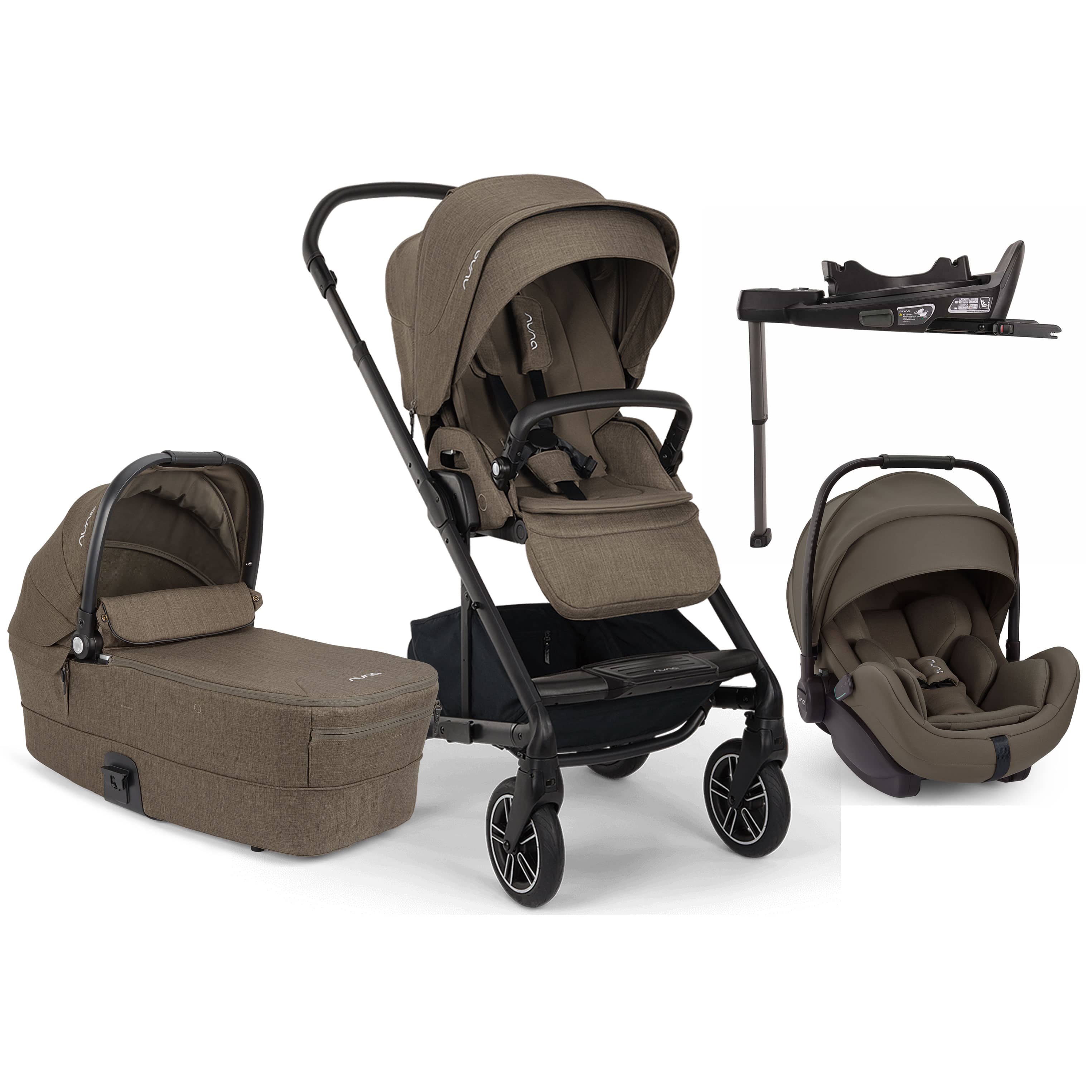 Nuna MIXX Next & ARRA Flex & BASE Curv Bundle in Pistachio Travel Systems Z2BNMIXX1057UK 5056080621678