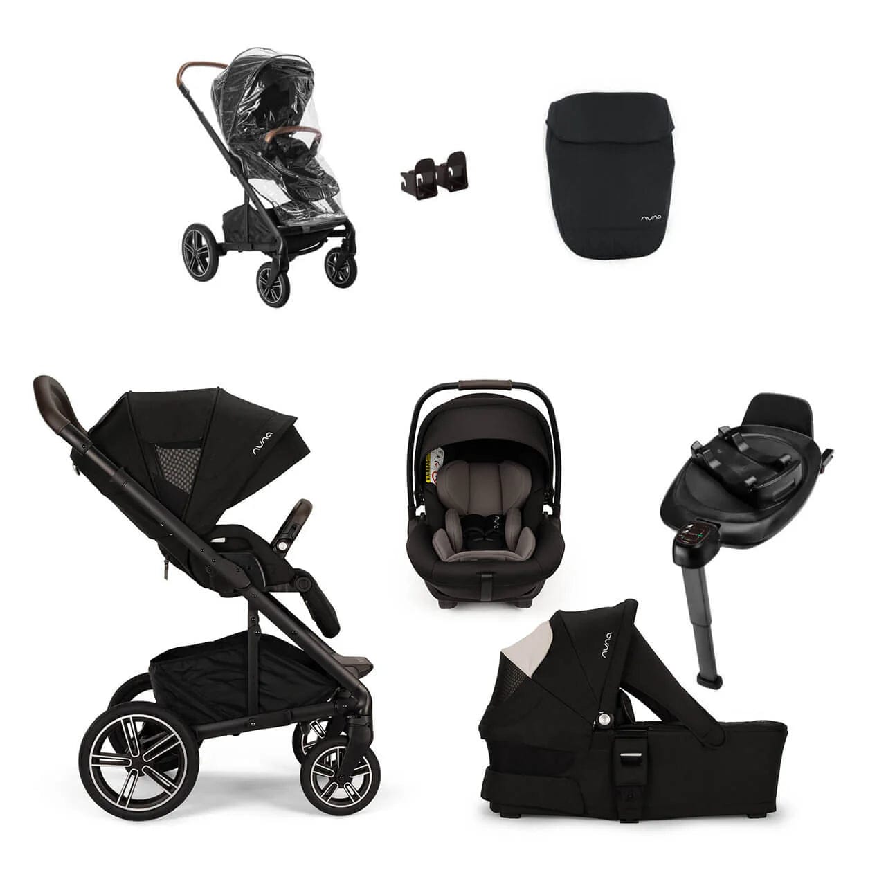 Nuna MIXX NEXT Generation ARRA Bundle - Caviar Travel Systems