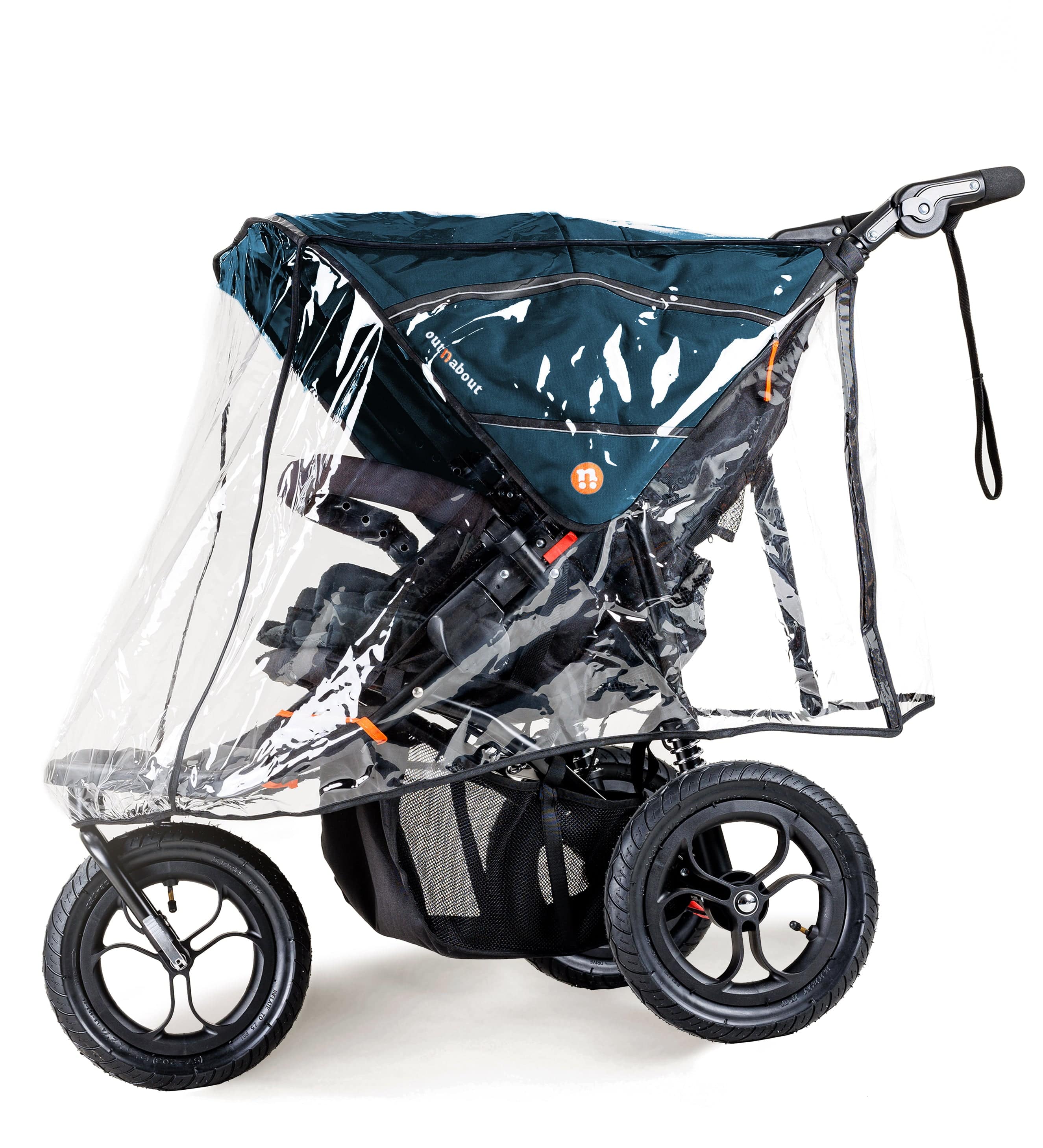 Out n About Nipper Double Twin Essentials Bundle in Highland Blue 3 Wheeler Pushchair Bundles 15719-DTW-ESS-BLU 5060167546136