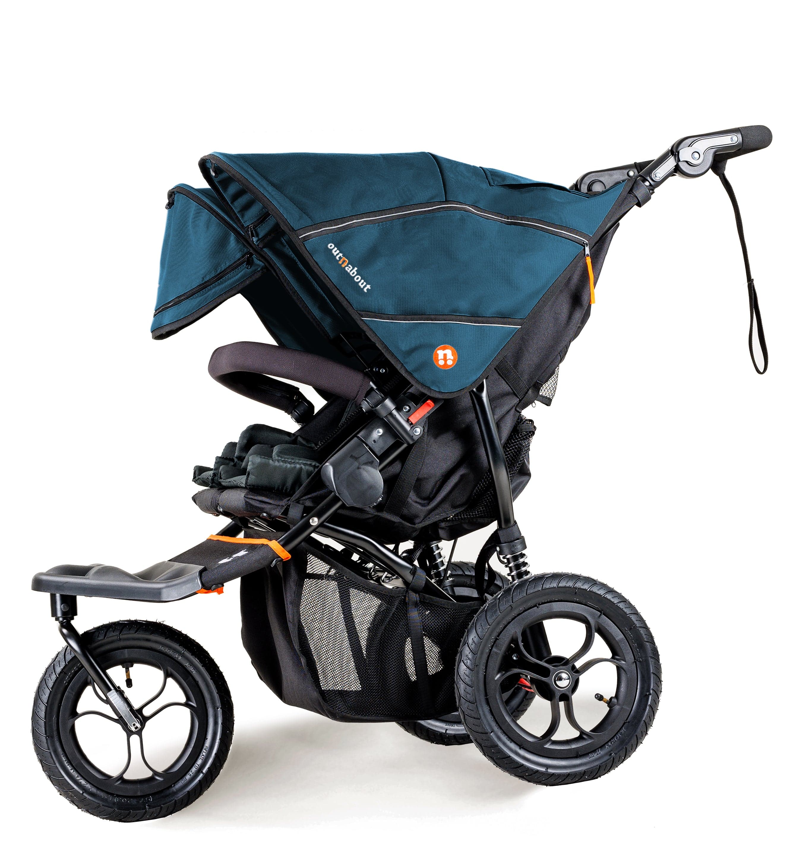 Out n About Nipper Double Twin Essentials Bundle in Highland Blue 3 Wheeler Pushchair Bundles 15719-DTW-ESS-BLU 5060167546136