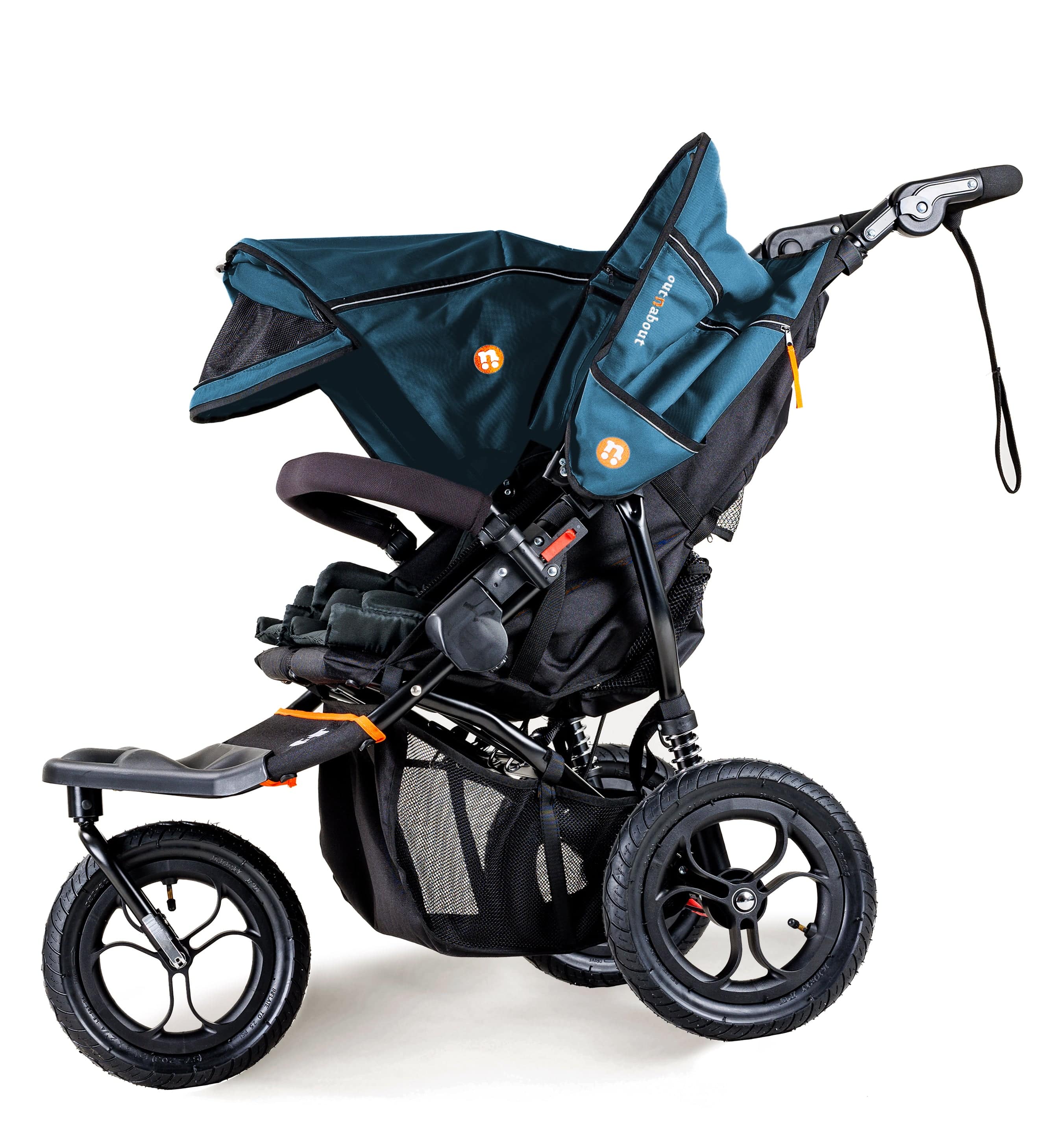 Out n About Nipper Double Twin Essentials Bundle in Highland Blue 3 Wheeler Pushchair Bundles 15719-DTW-ESS-BLU 5060167546136
