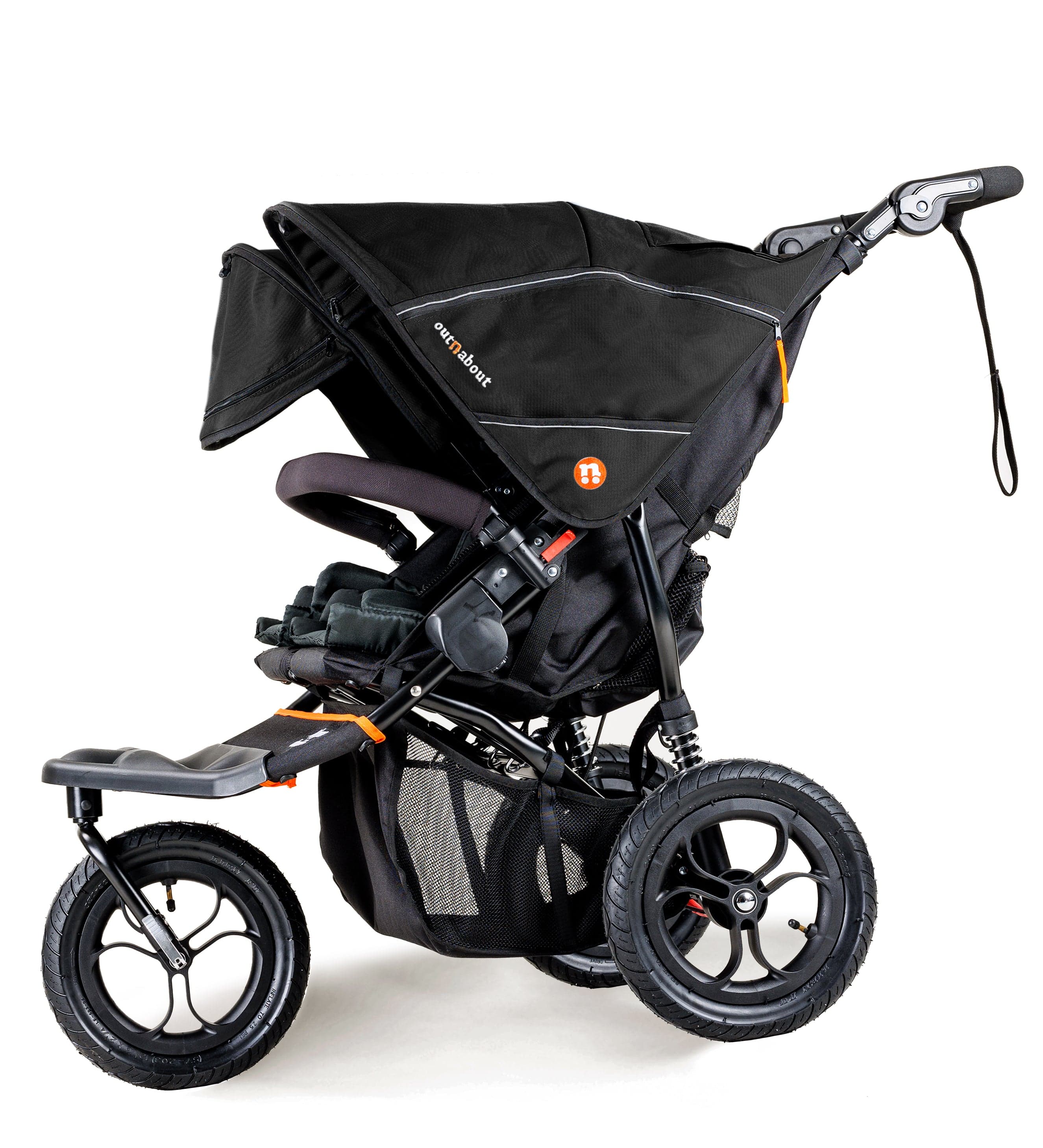 Out n About Nipper Double Twin Essentials Bundle in Summit Black 3 Wheeler Pushchair Bundles 15721-DTW-ESS-SBLACK 5060167546778