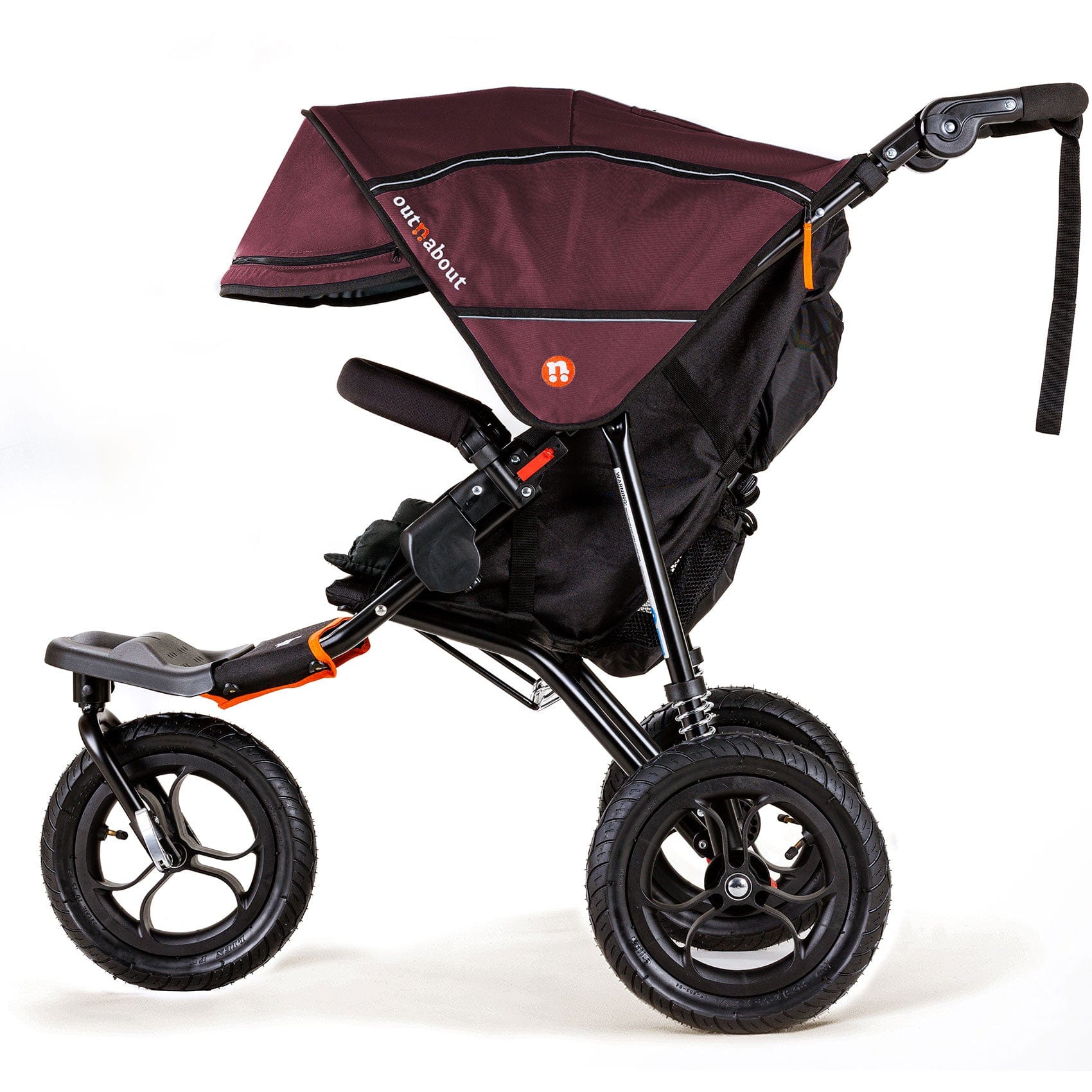Out n About Nipper Single New Parent Ultimate Bundle in Brambleberry Red 3 Wheeler Pushchair Bundles 5060167546143