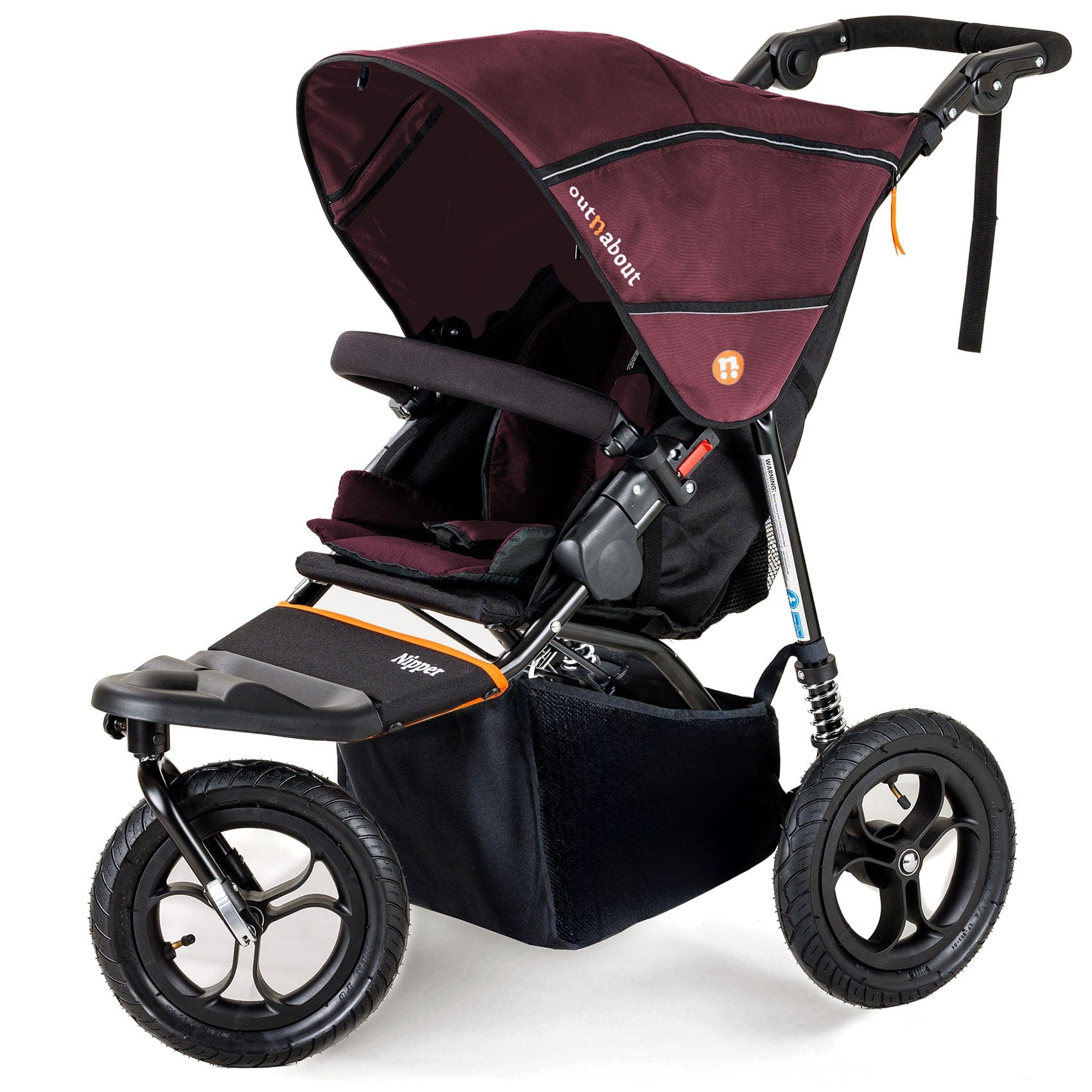 Out n About Nipper V5 Pushchair Brambleberry Red 3 Wheelers NIP-01BDYv5 5060167546143