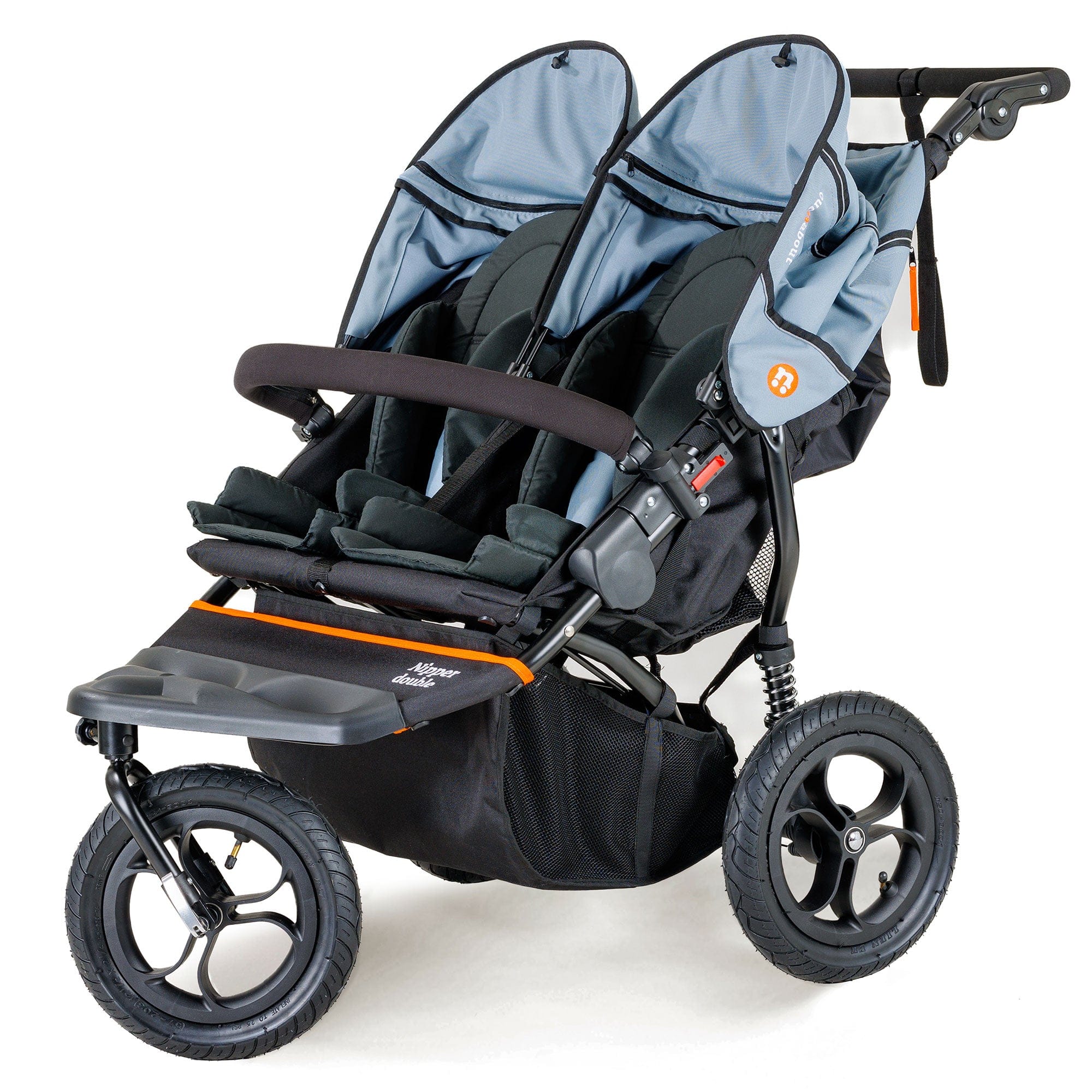 Out n About Double Nipper V5 Rock Salt Grey Double & Twin Prams NIP-02GRYv5 5060167546167