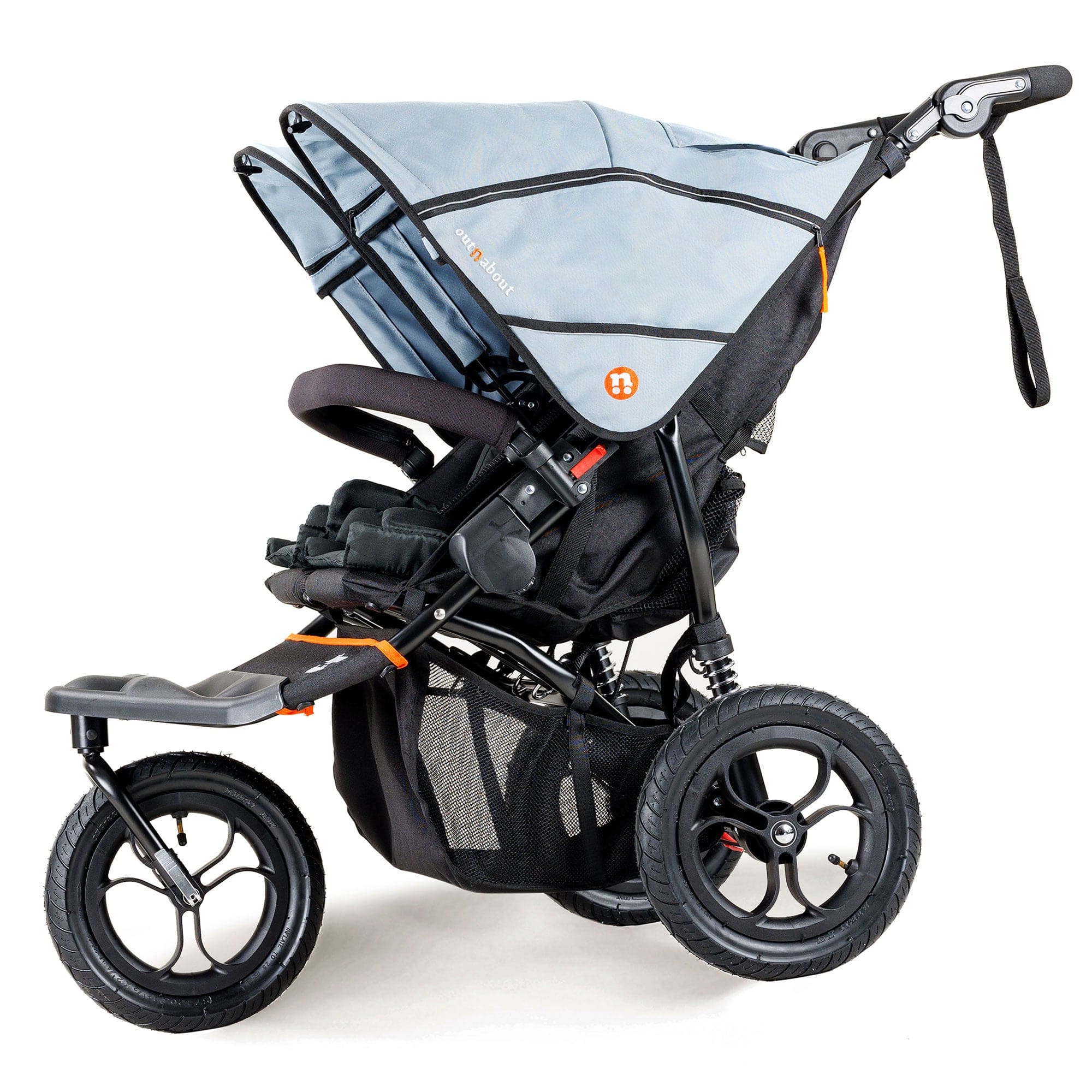 Out n About Double Nipper V5 Rock Salt Grey Double & Twin Prams NIP-02GRYv5 5060167546167