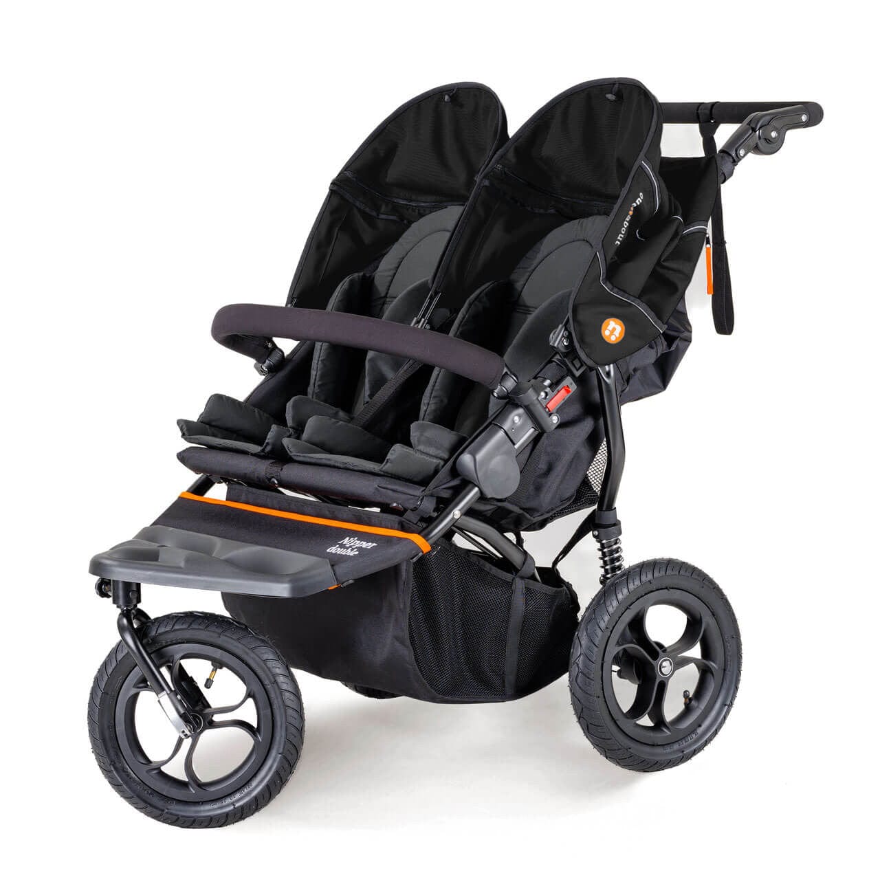 Out n About Double Nipper V5 Summit Black Double & Twin Prams NIP-02SBv5 5060167546785