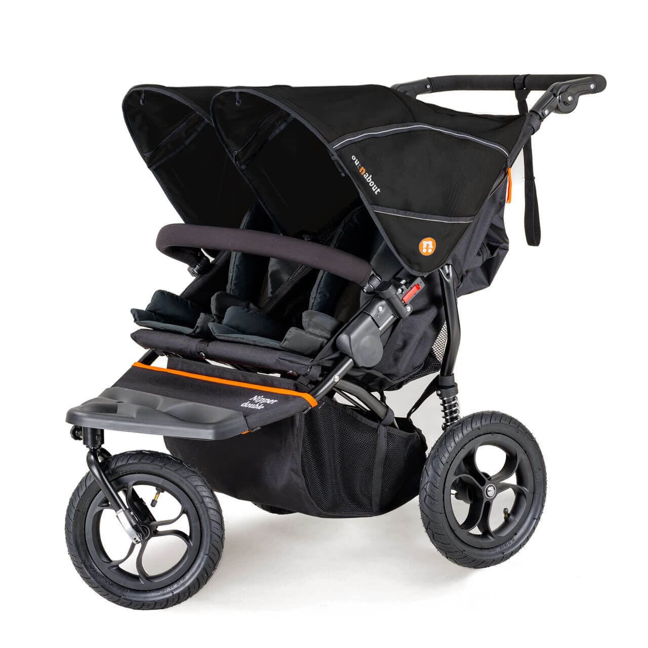 Out n About Double Nipper V5 Summit Black Double & Twin Prams NIP-02SBv5 5060167546785