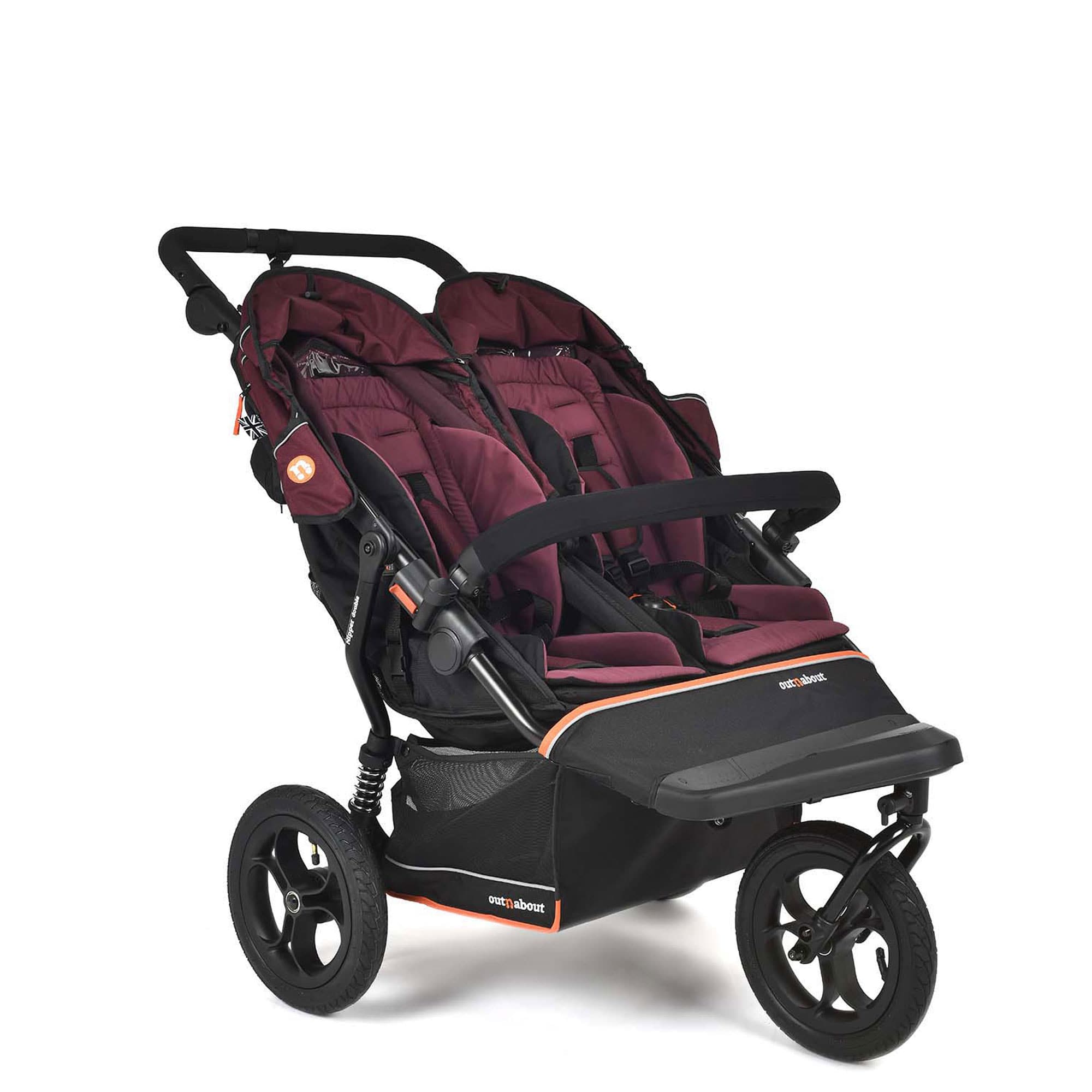 Out n About Double Nipper V6 in Brambleberry Red Double & Twin Prams ONANIP-02BDYV6 5060167547768