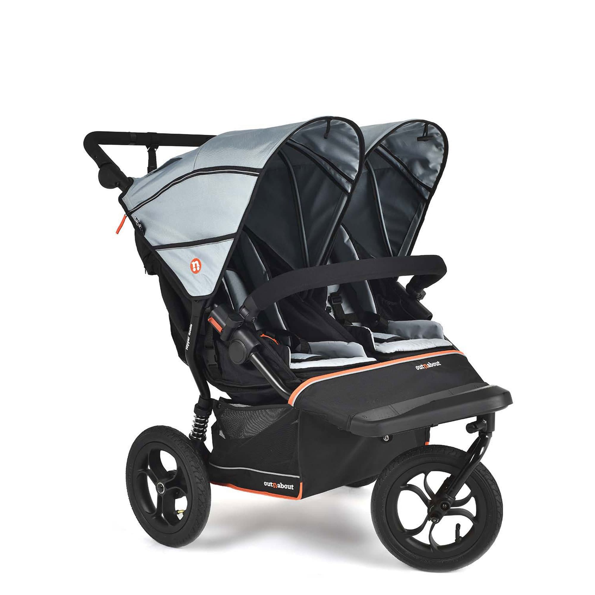 Out n About Double Nipper V6 in Rocksalt Grey Double & Twin Prams ONANIP-02GRYV6 5060167547782