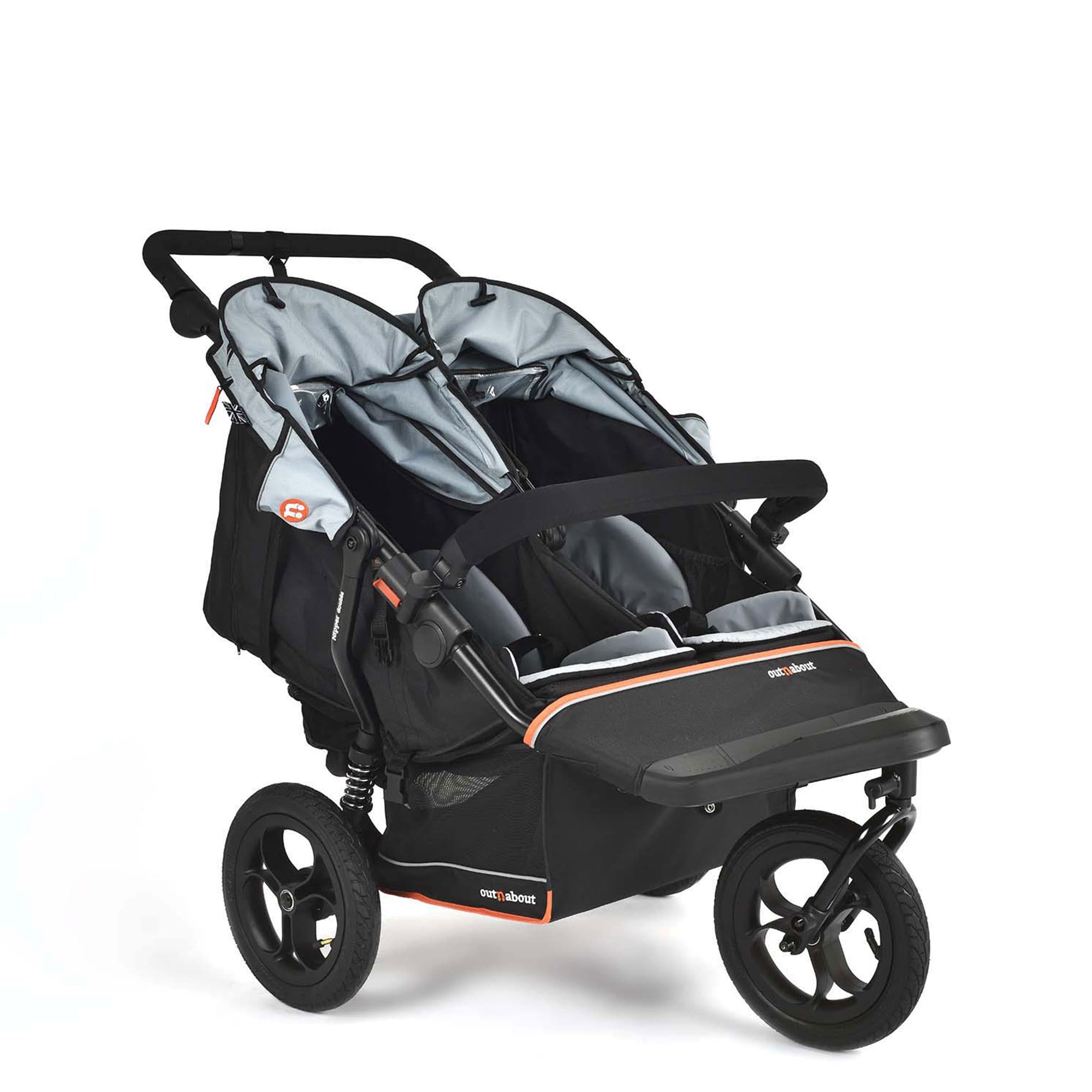 Out n About Double Nipper V6 in Rocksalt Grey Double & Twin Prams ONANIP-02GRYV6 5060167547782