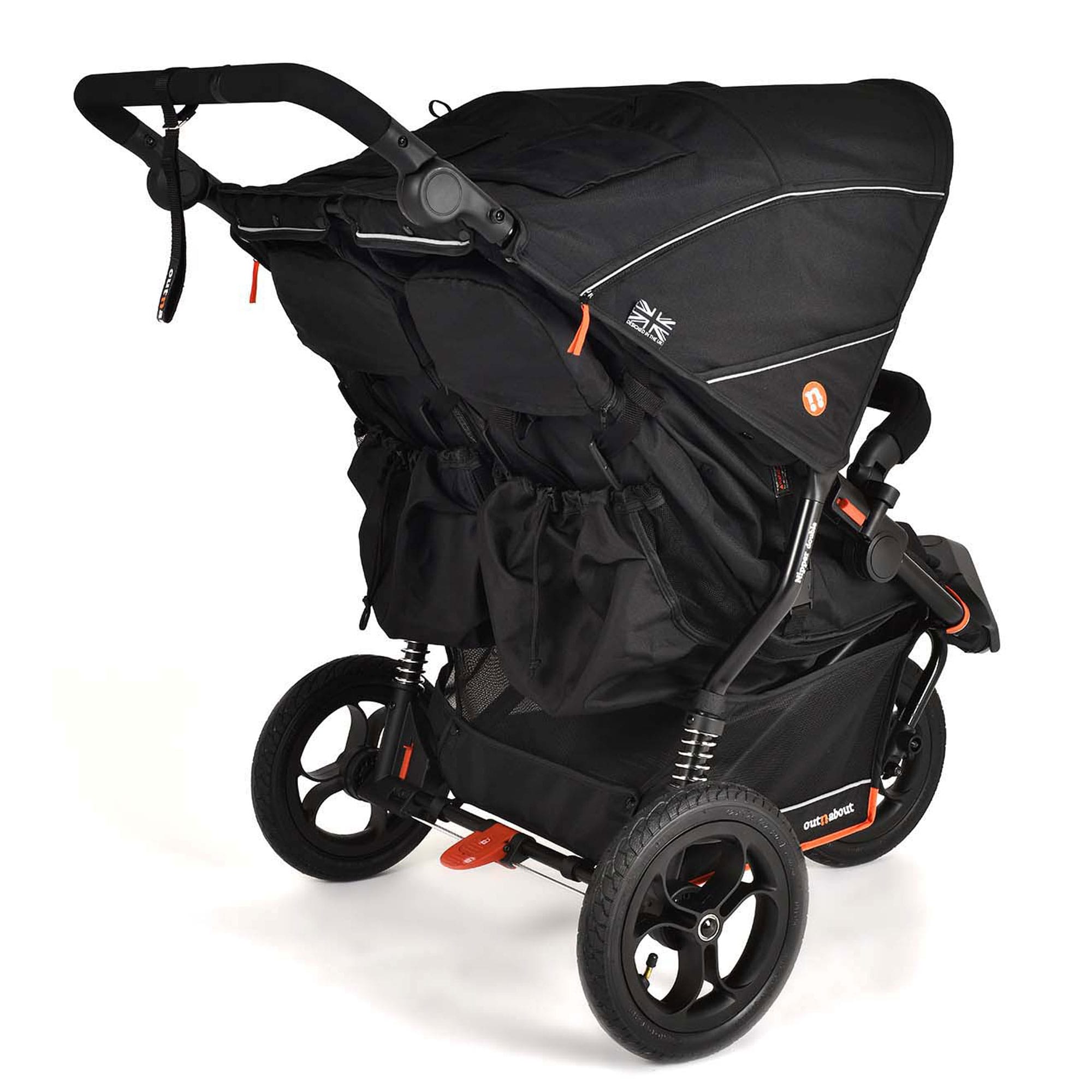 Out n About Double Nipper V6 in Summit Black Double & Twin Prams onaNIP-02SBv6 5060167547744