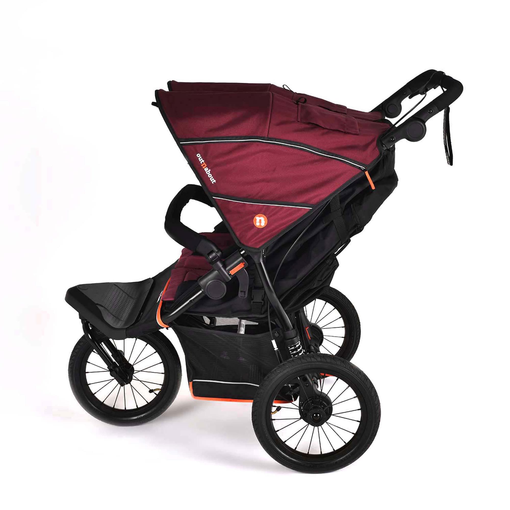 Out n About Nipper Double V6 Plus in Brambleberry Red Double & Twin Prams ONANIP-02BDYV6+ 5060167547812