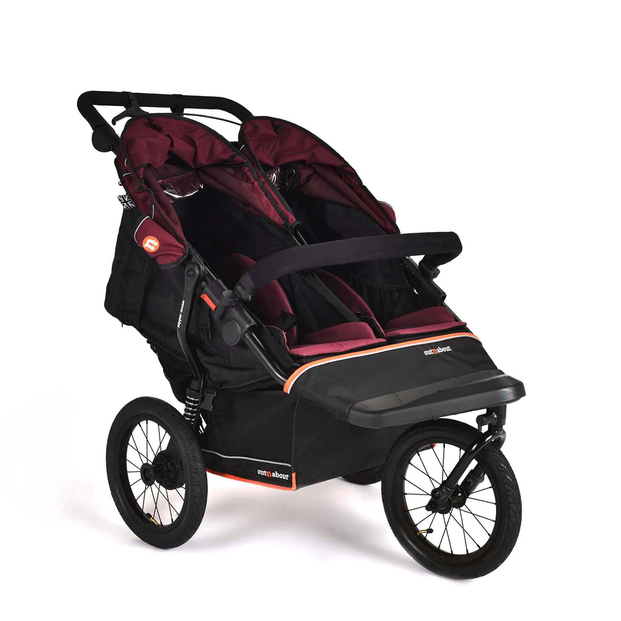 Out n About Nipper Double V6 Plus in Brambleberry Red Double & Twin Prams ONANIP-02BDYV6+ 5060167547812
