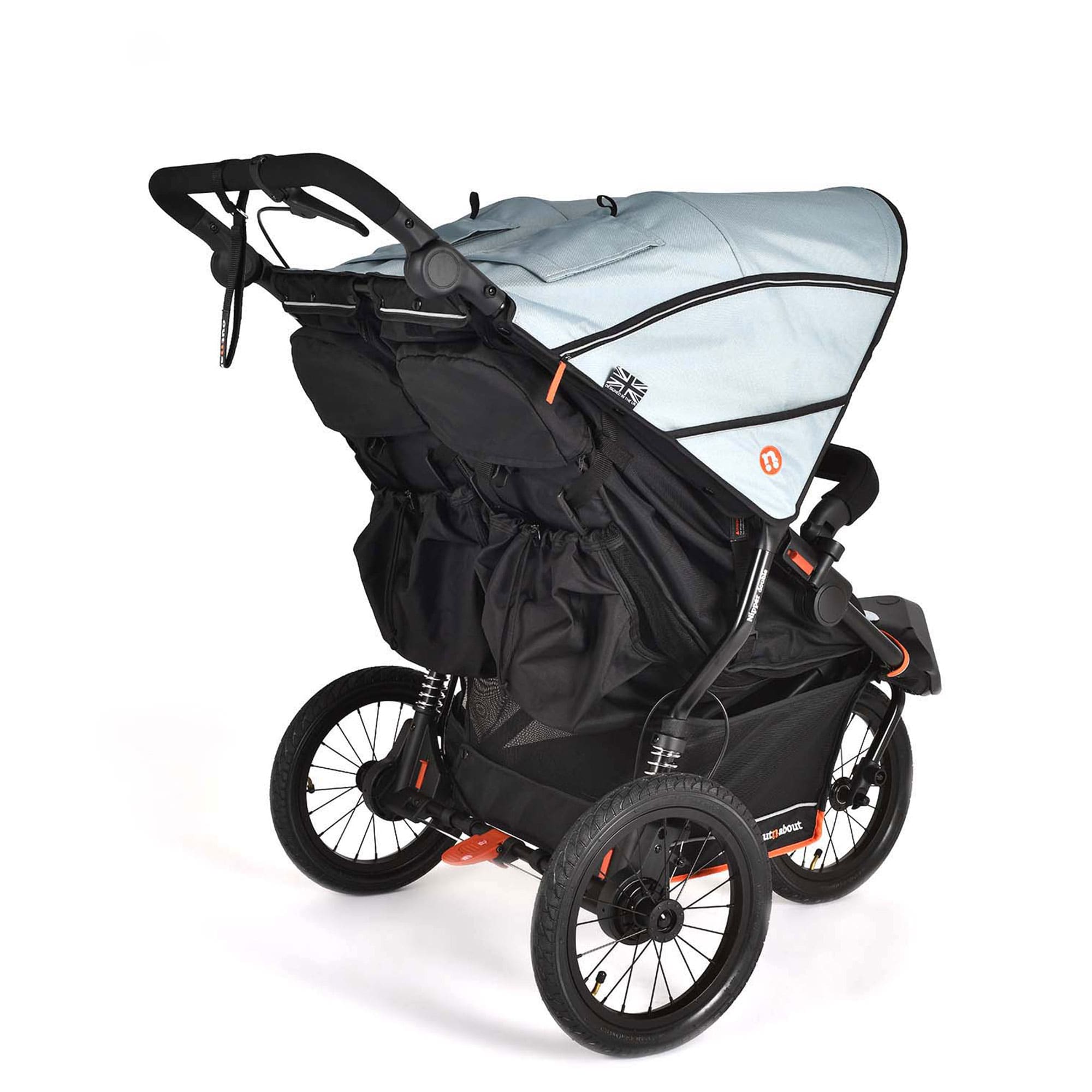 Out n About Nipper Double V6 Plus in Rocksalt Grey Double & Twin Prams ONANIP-02GRYV6+ 5060167547836