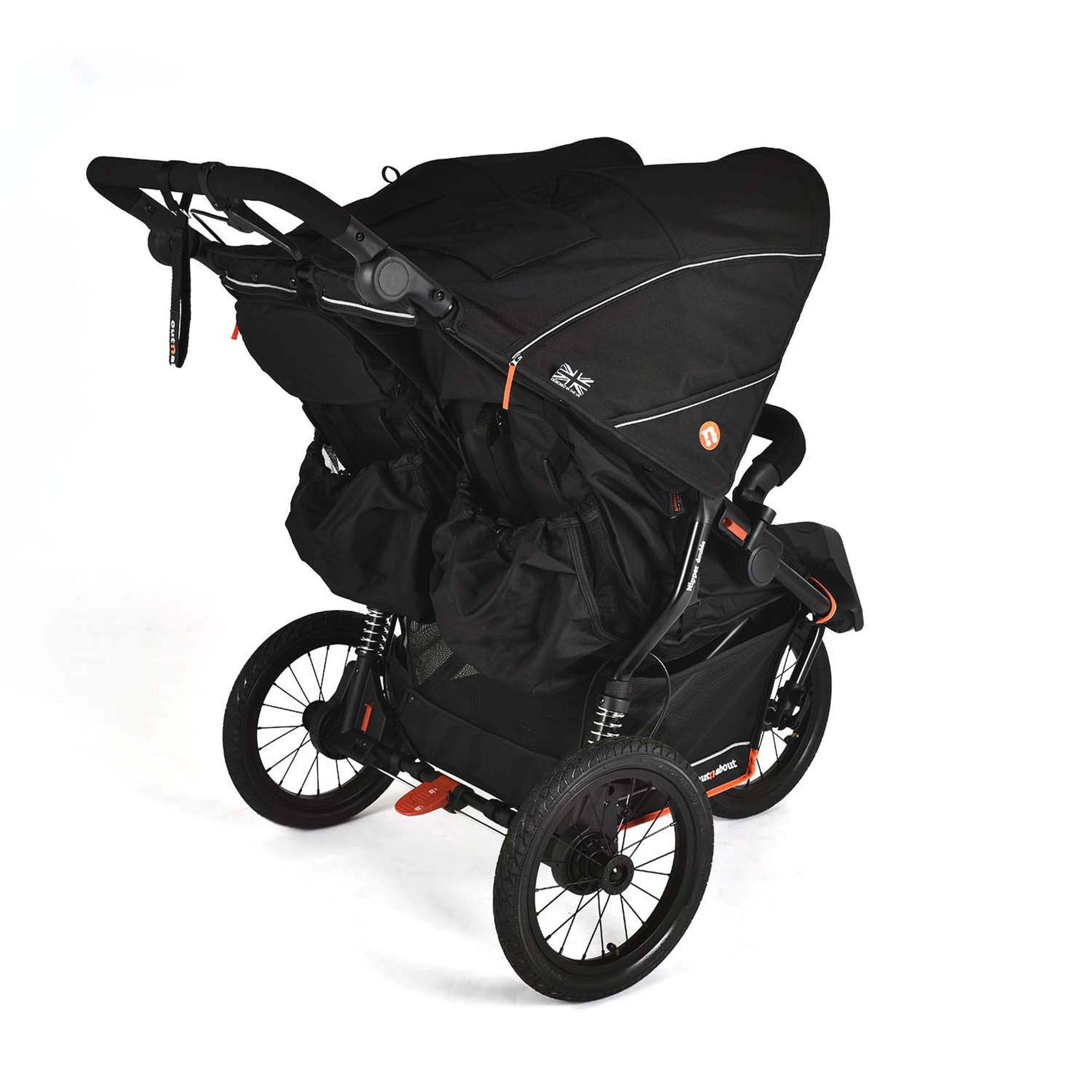 Out n About Nipper Double V6 Plus in Summit Black Double & Twin Prams ONANIP-02SBV6+ 5060167547799