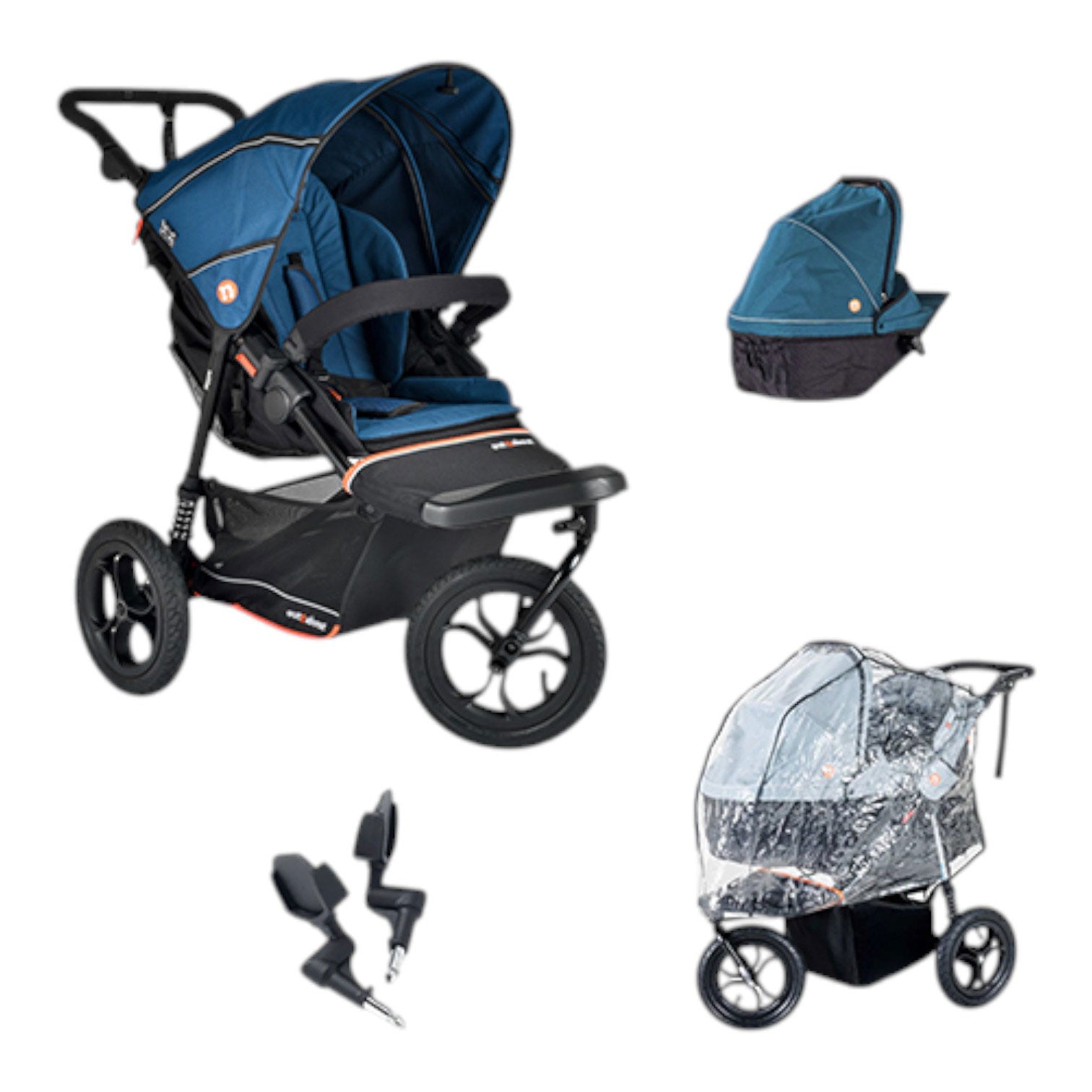 Out n About Nipper V6 Newborn Bundle in Highland Blue Double & Twin Prams 21047-HYL-BLU 5060167547676