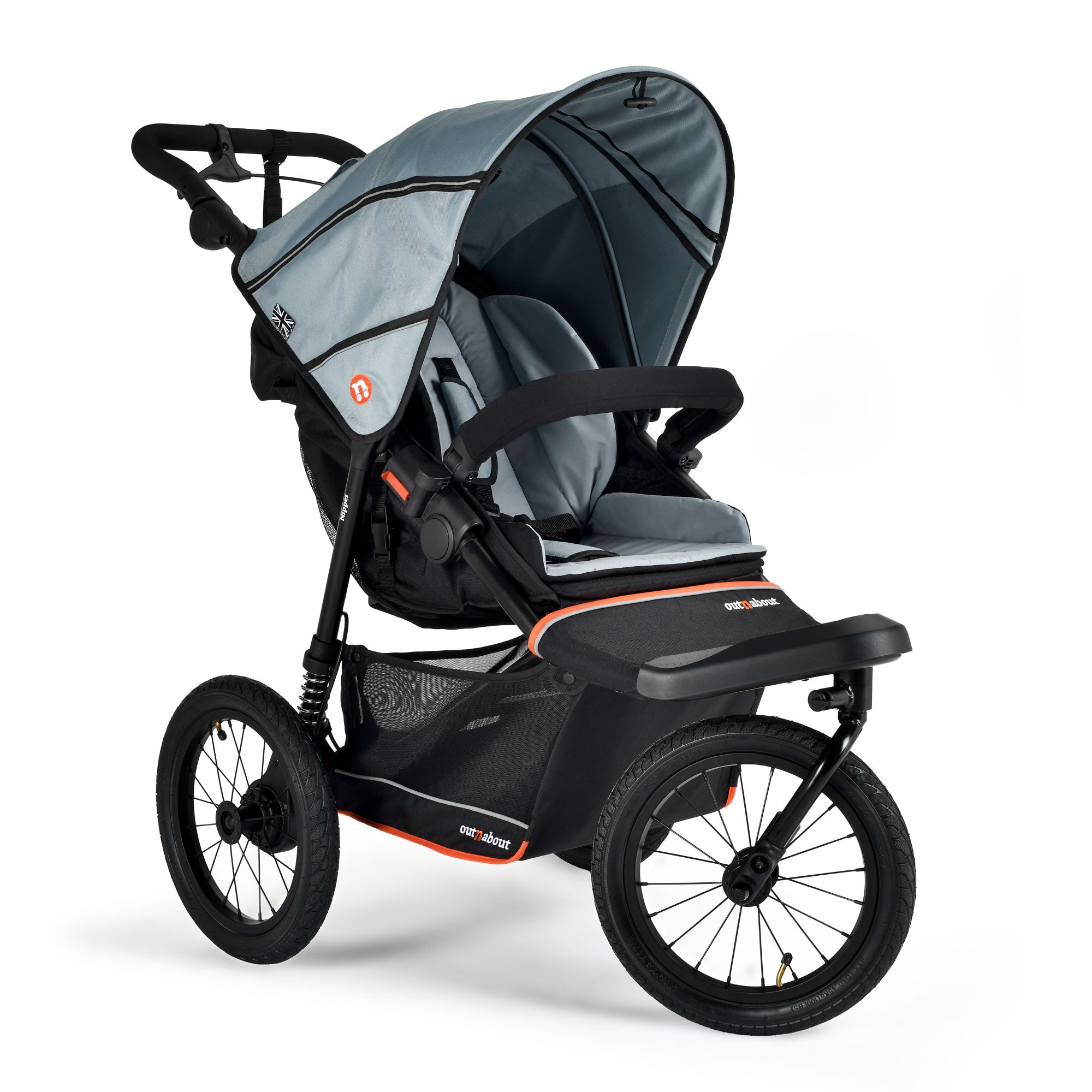 Out n About Nipper V6 Plus Newborn Bundle in Rocksalt Grey Double & Twin Prams 21056-ROC-GRY 5060167547737