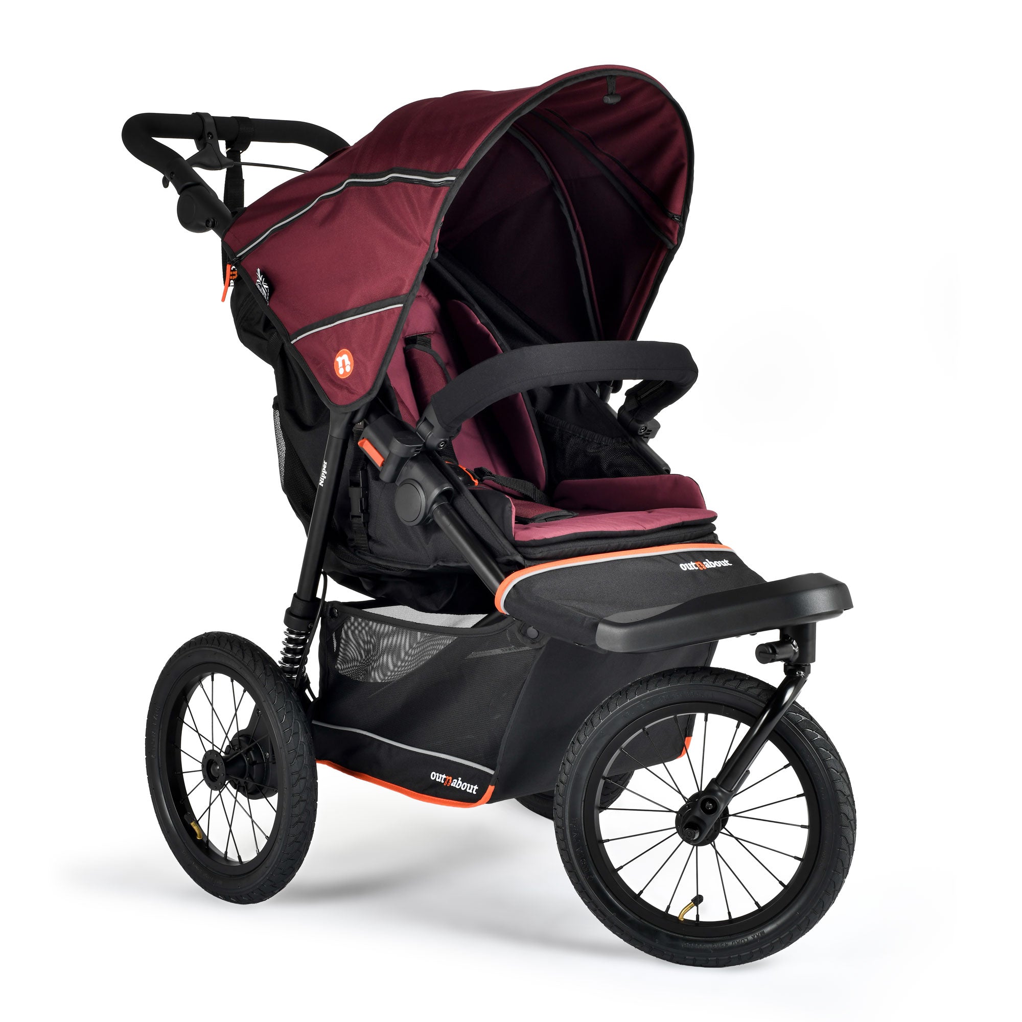 Out n About Nipper V6 Plus Switch Newborn Bundle in Brambleberry Red Double & Twin Prams ONANIP-01SWHBUNV6-BDY+ 5060167547713