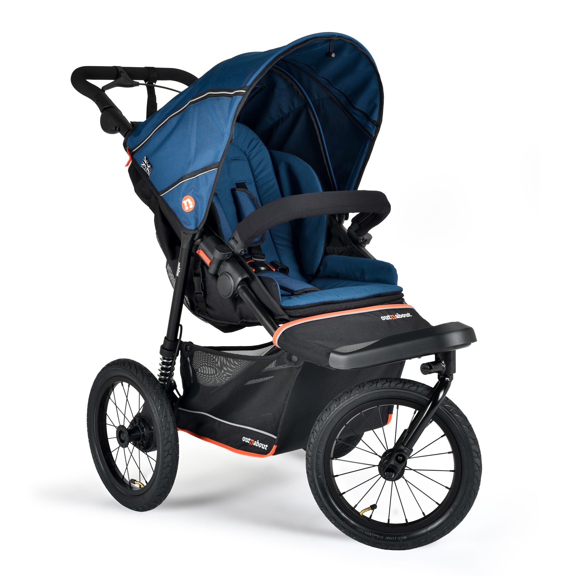 Out n About Nipper V6 Plus Switch Newborn Bundle in Highland Blue Double & Twin Prams ONANIP-01SWHBUNV6-BLU+ 5060167547720