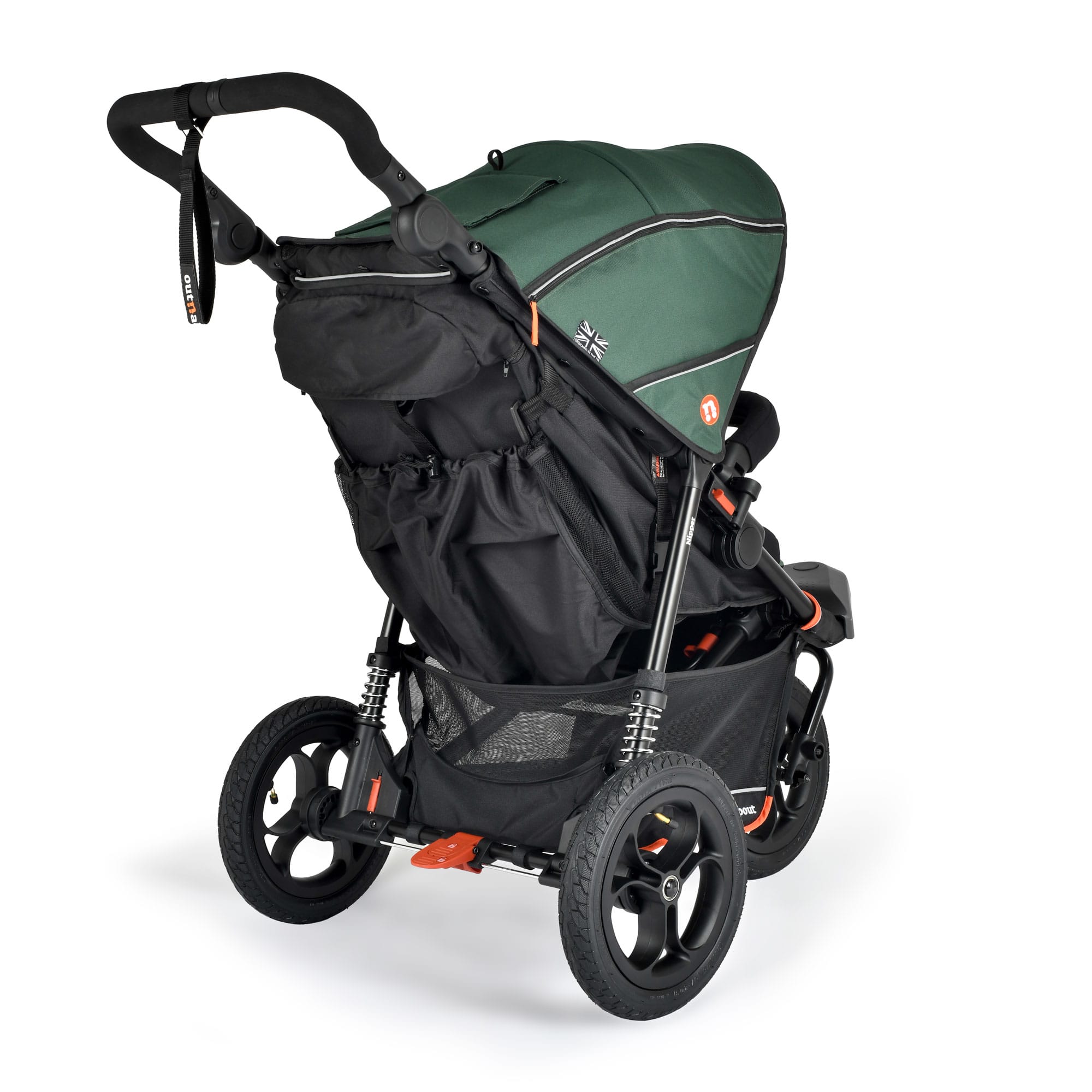 Out n About Nipper V6 Switch Newborn Bundle in Sycamore Green Double & Twin Prams ONANIP-01SWHBUNV6-GRN 5060167549250