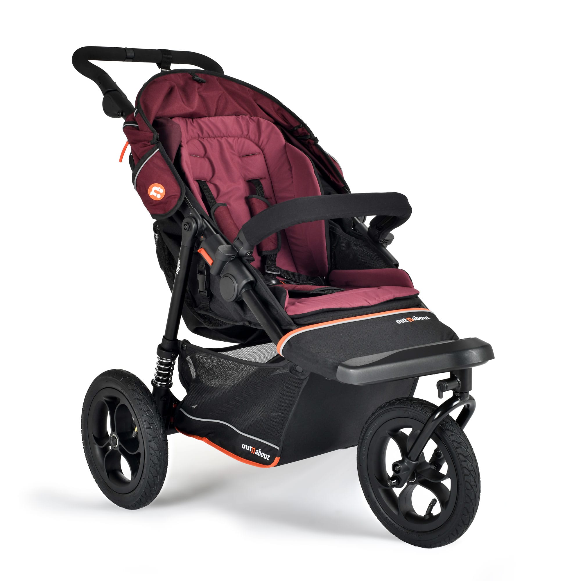Out n About Single Nipper V6 in Brambleberry Red Pushchairs & Buggies ONANIP-01BDYV6 5060167547669