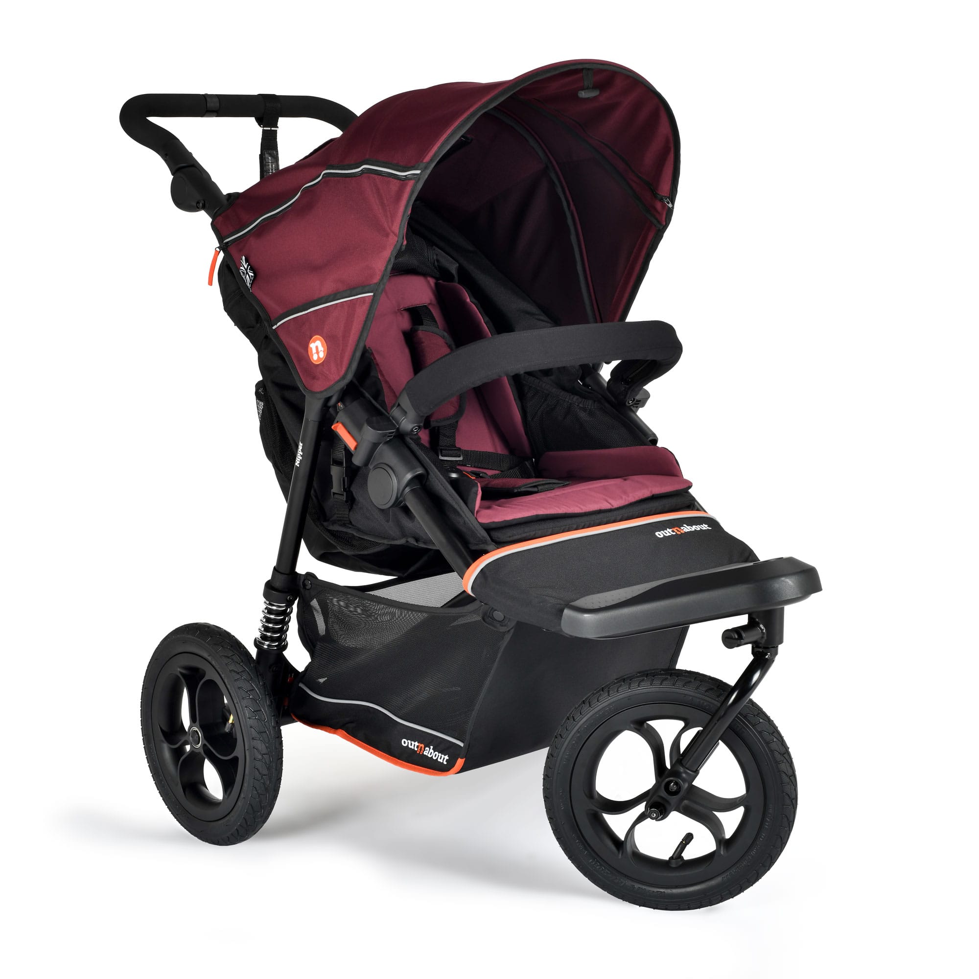 Out n About Single Nipper V6 in Brambleberry Red Pushchairs & Buggies ONANIP-01BDYV6 5060167547669