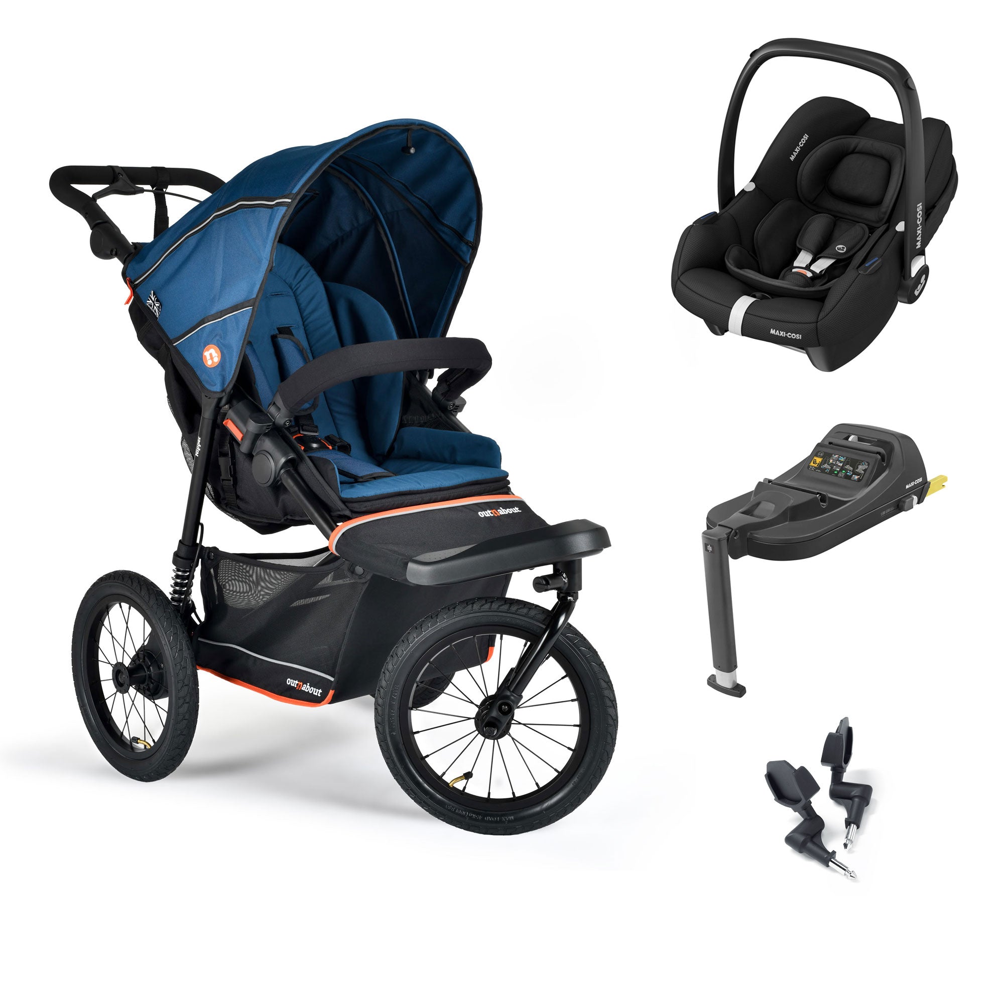 Out n About Nipper V6 Plus Travel System in Highland Blue Travel Systems 21331-MC-CAB-HB 5060167547720
