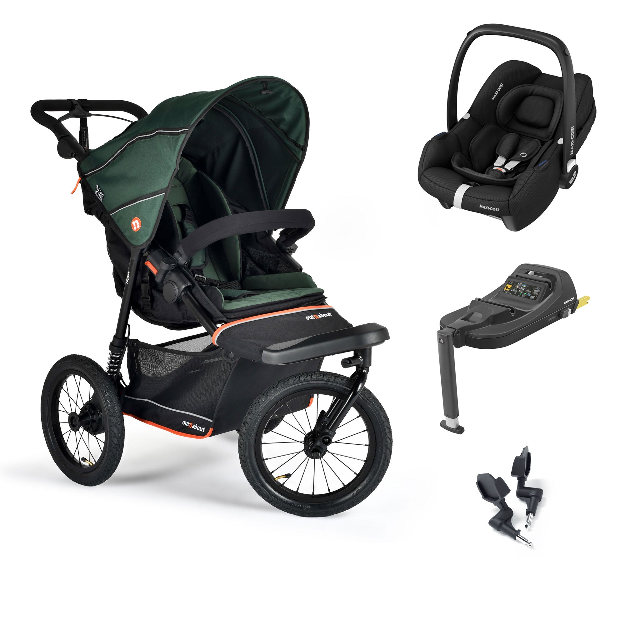 Out n About Nipper V6 Plus Travel System in Sycamore Green Travel Systems 21331-MC-CAB-SG 5060167547706