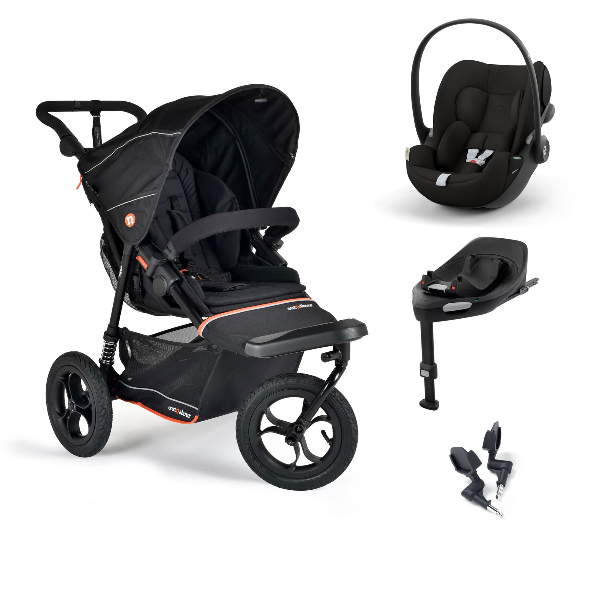 Out n About Nipper V6 Travel System in Summit Black Travel Systems 21321-CY-CLD-SB 5060167547645