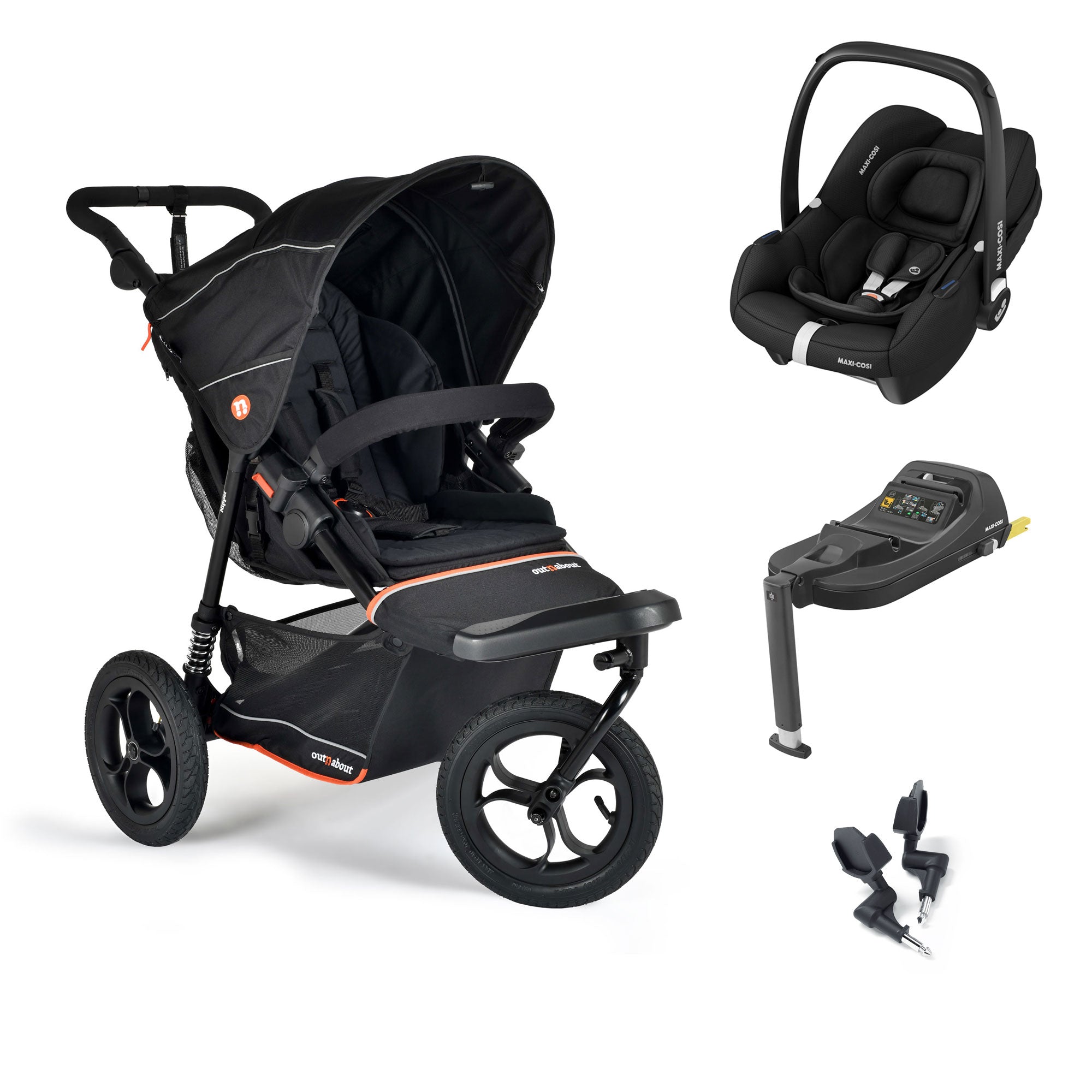 Out n About Nipper V6 Travel System in Summit Black Travel Systems 21321-MC-CAB-SB 5060167547645