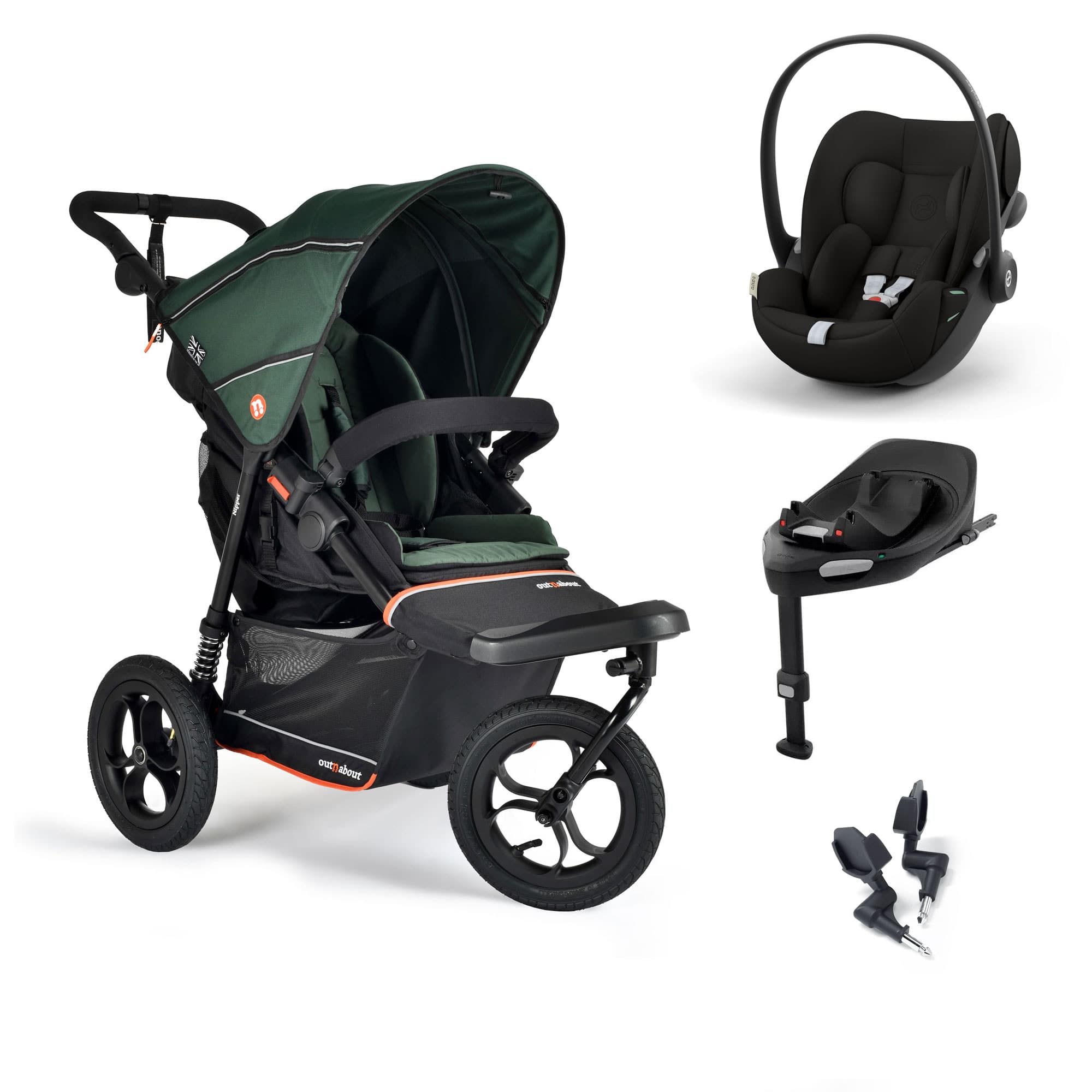 Out n About Nipper V6 Travel System in Sycamore Green Travel Systems 21321-CY-CLD-SG 5060167547652