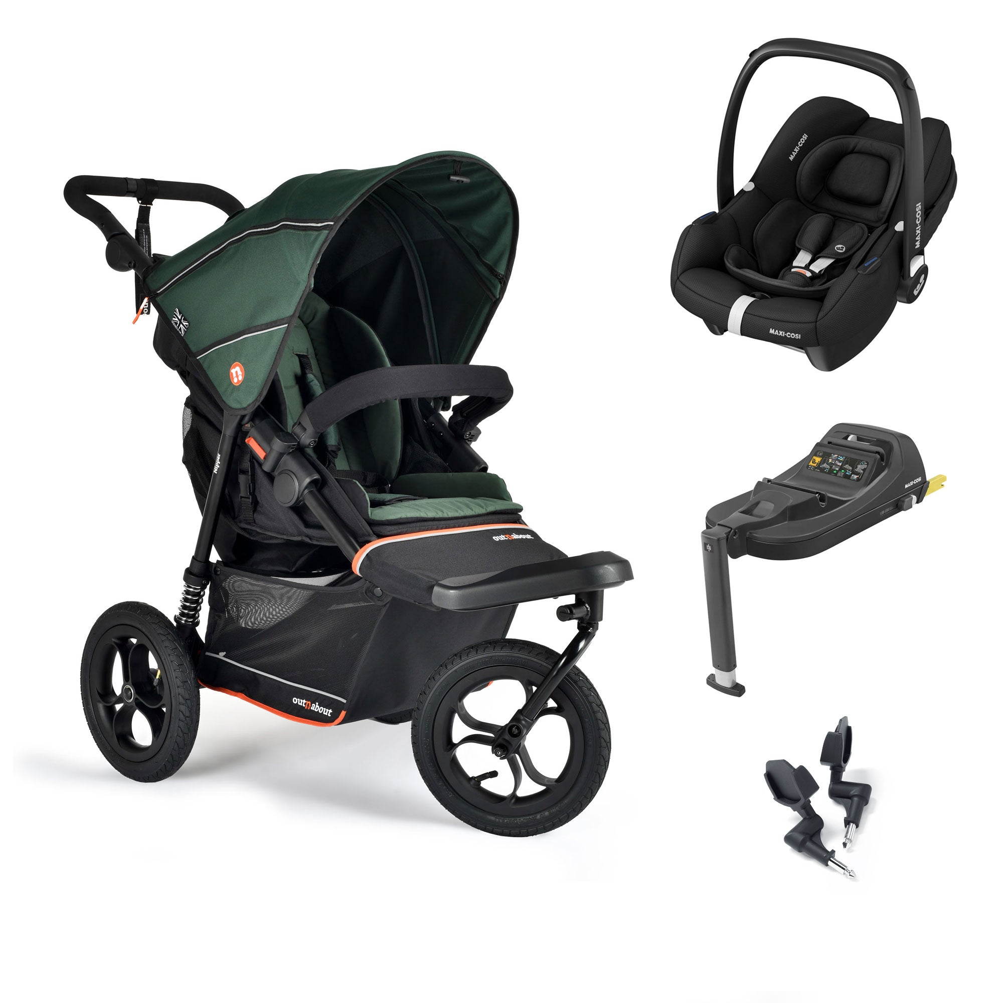 Out n About Nipper V6 Travel System in Sycamore Green Travel Systems 21321-MC-CAB-SG 5060167547652