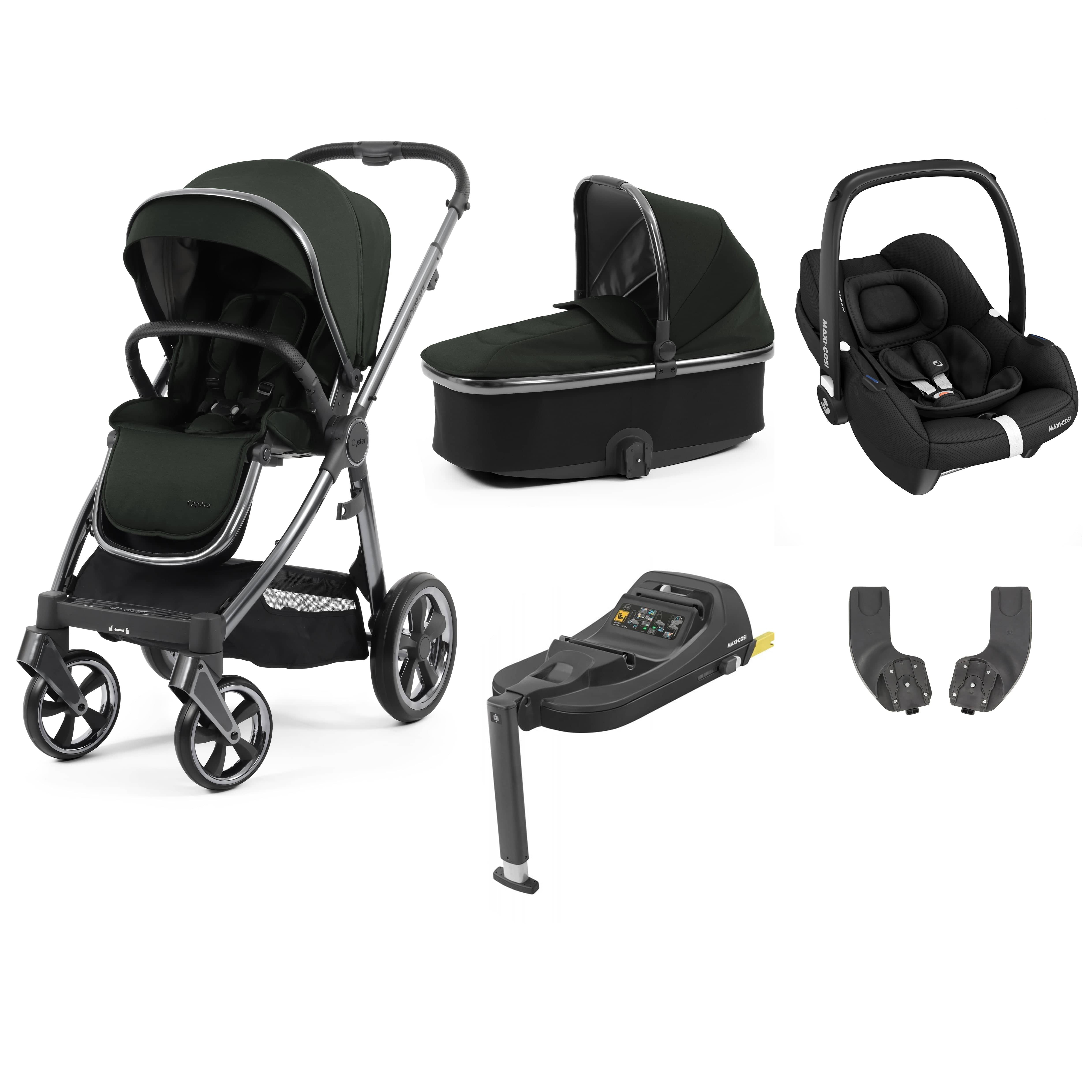 Babystyle Oyster 3 Essential Bundle with Car Seat in Black Olive Travel Systems 14761-BLO 5060711567211